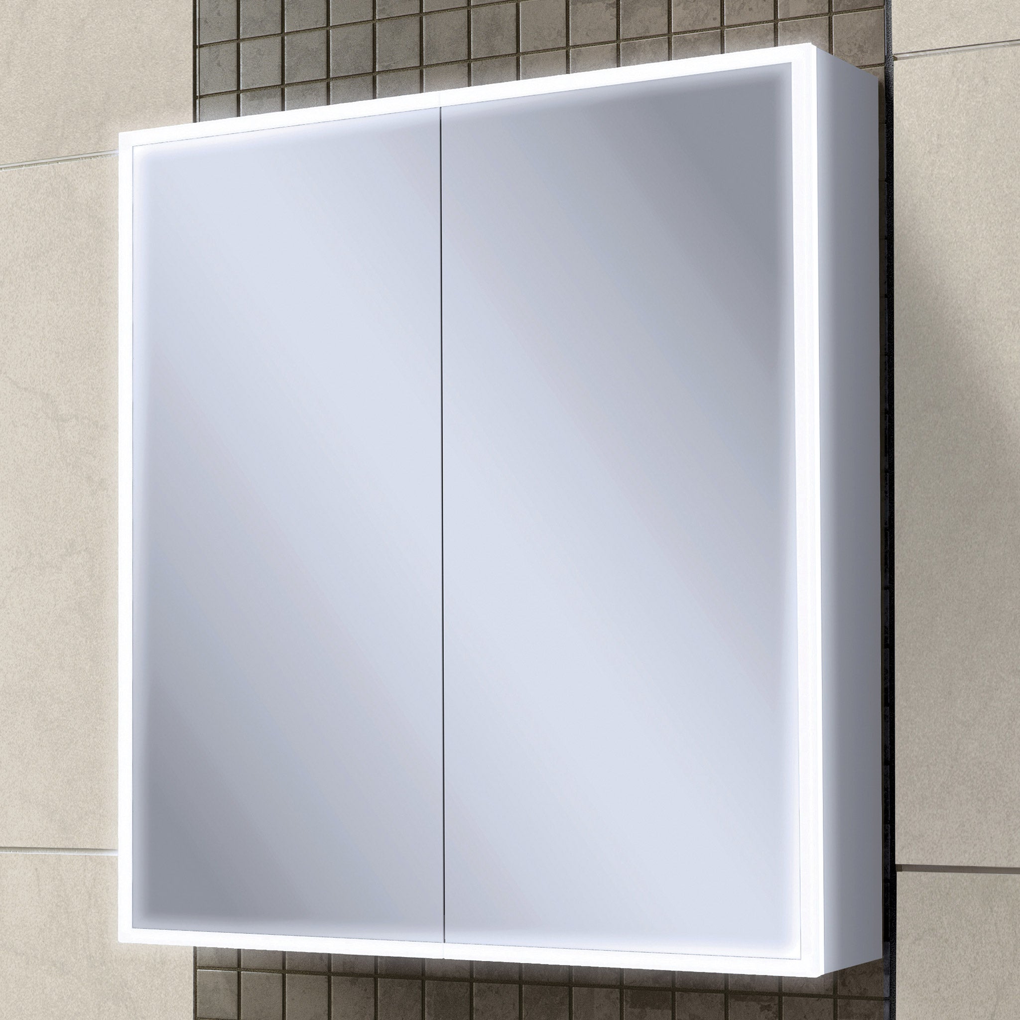 HiB Qubic 80 LED sales Cabinet Mirror