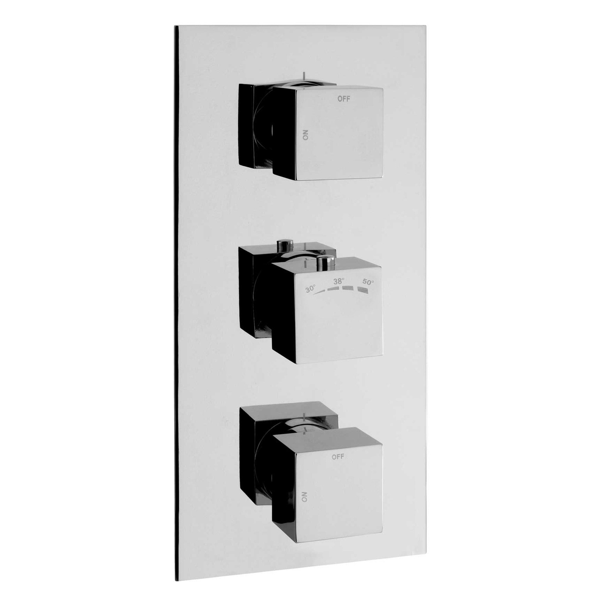 Union Concealed Thermostatic Shower Valve Dual Function Square