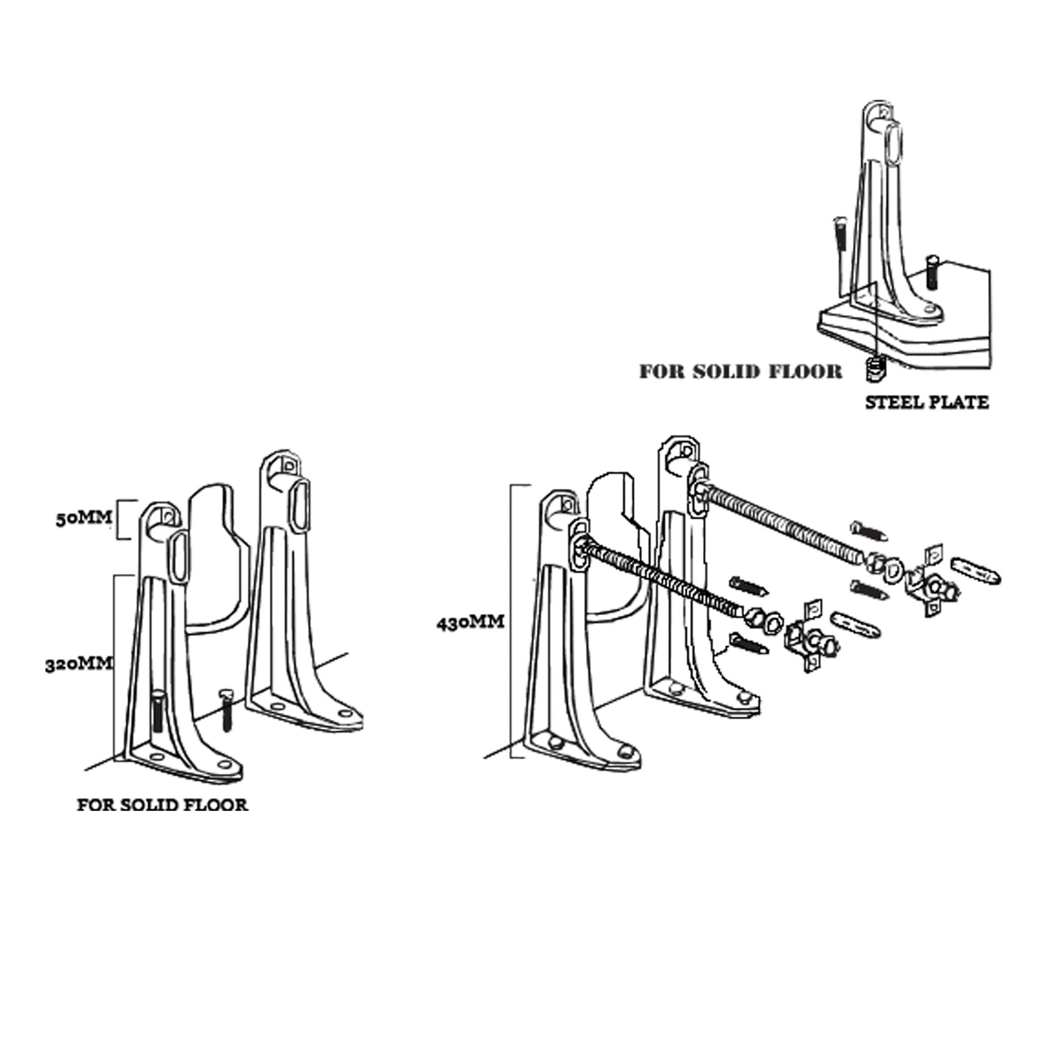 JTP Support Set For Wall Hung Pan/Bidets