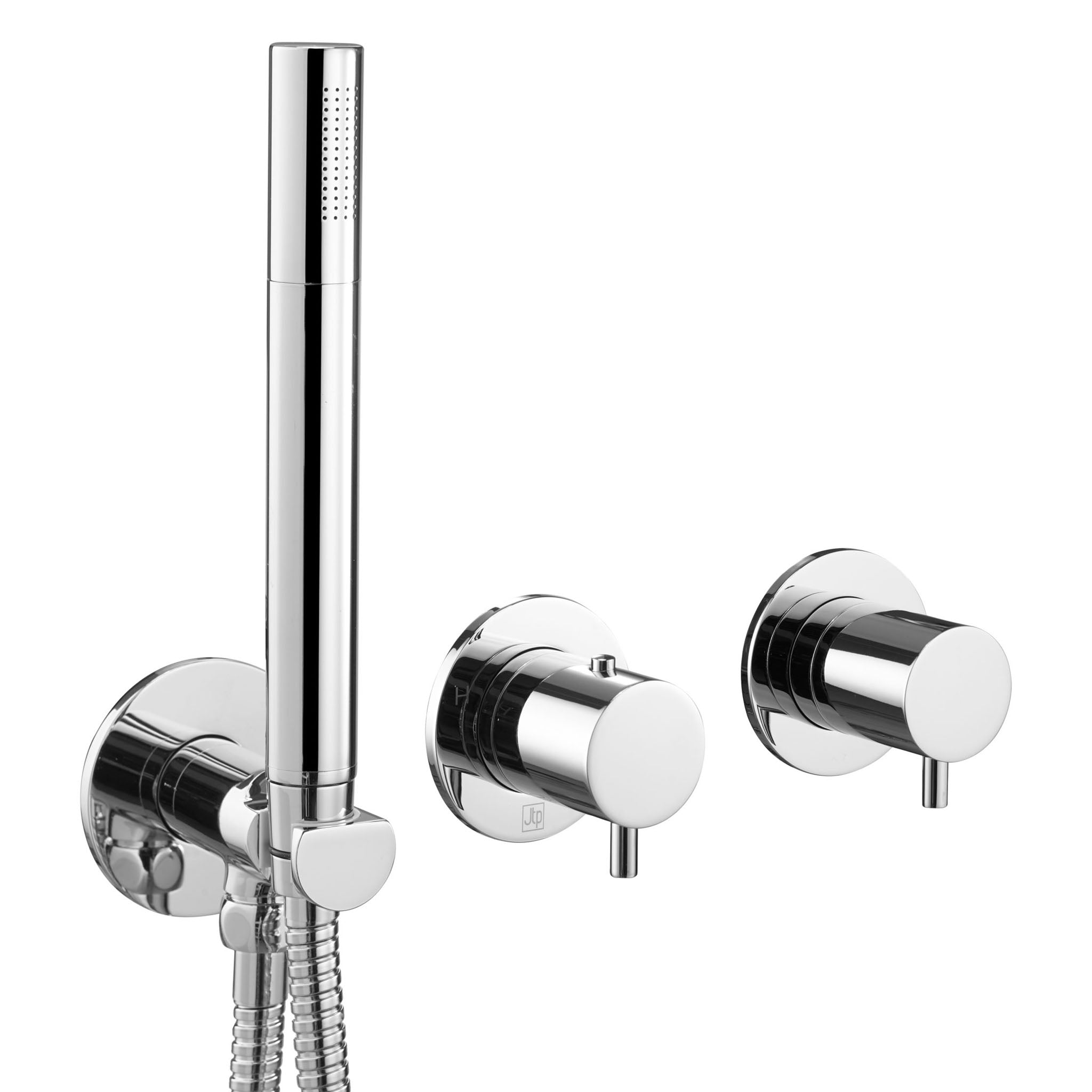 JTP Florence  2 Outlet Thermostatic Concealed 2 Control Shower Valve & Handset