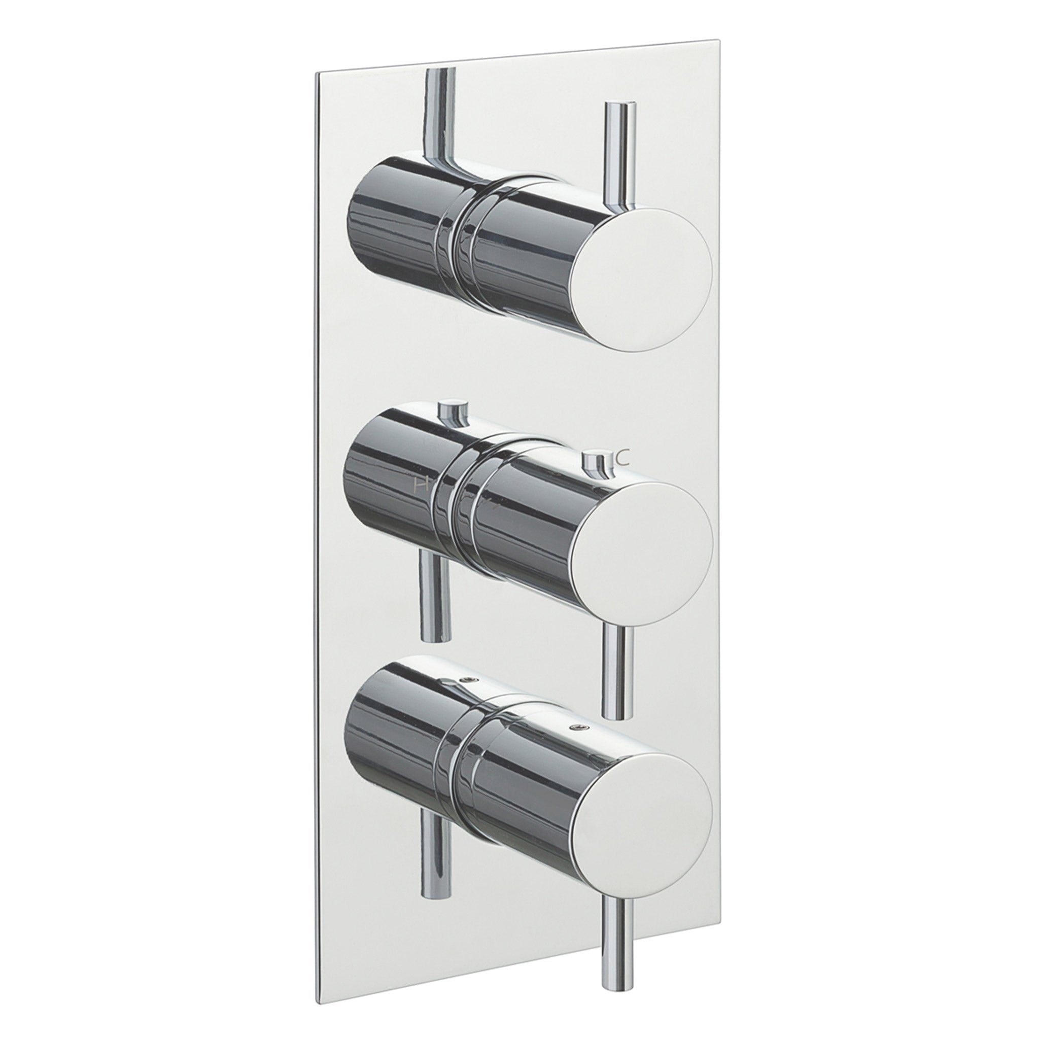 JTP Fonti 2 Outlet Thermostatic Concealed 3 Control Shower Valve