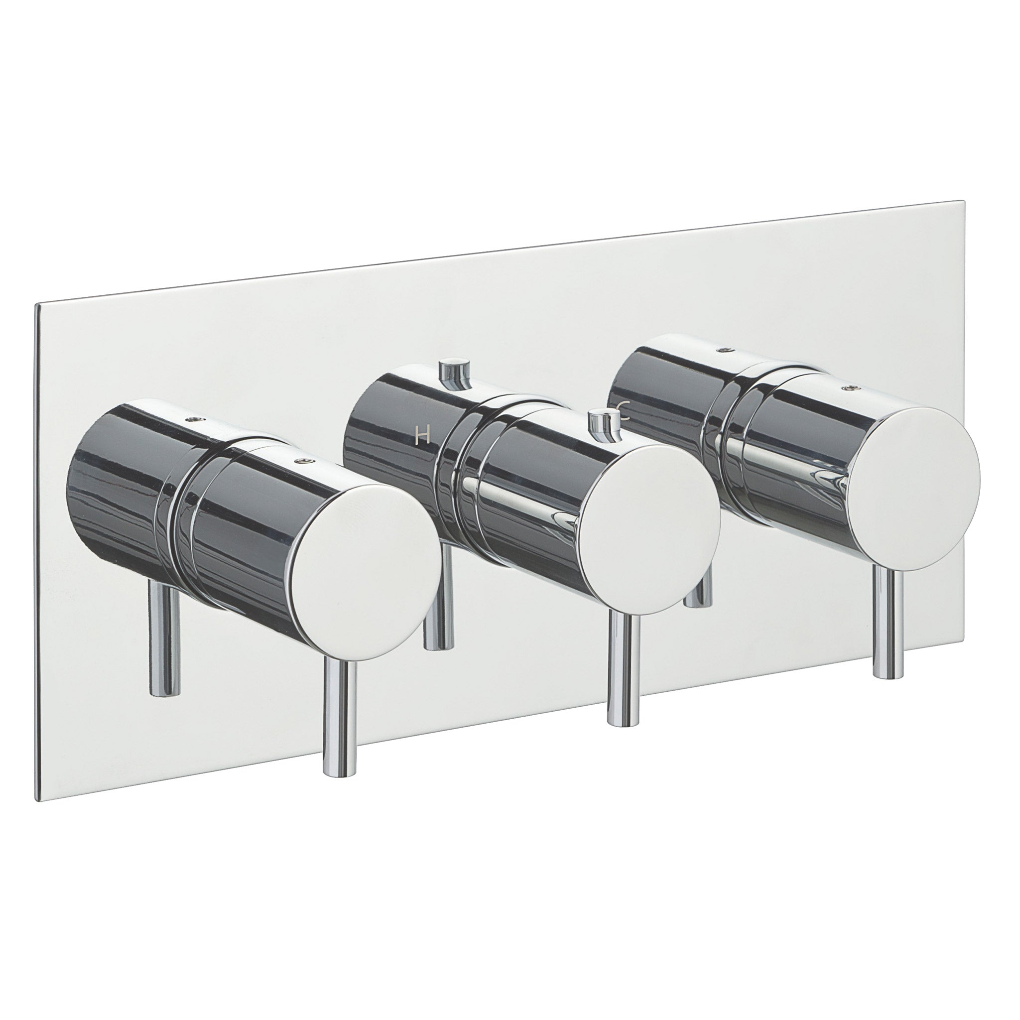 JTP Fonti 3 Outlet Thermostatic Concealed 3 Control Horizontal  Shower Valve