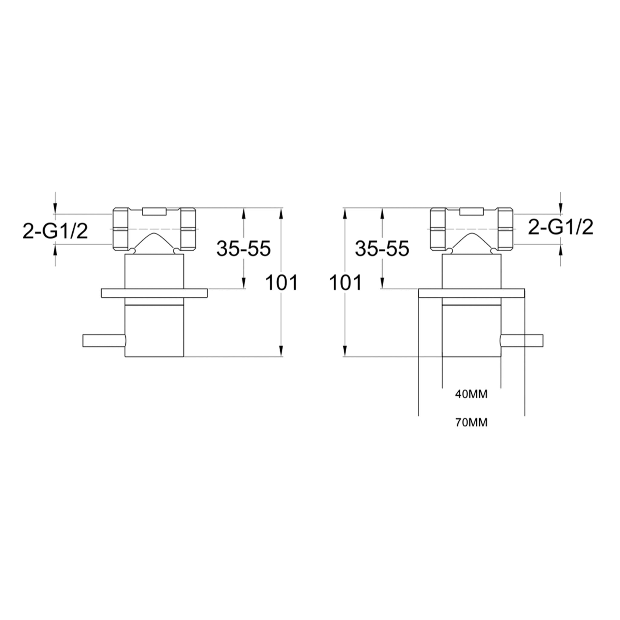 JTP VOS Wall Valves (Pair)