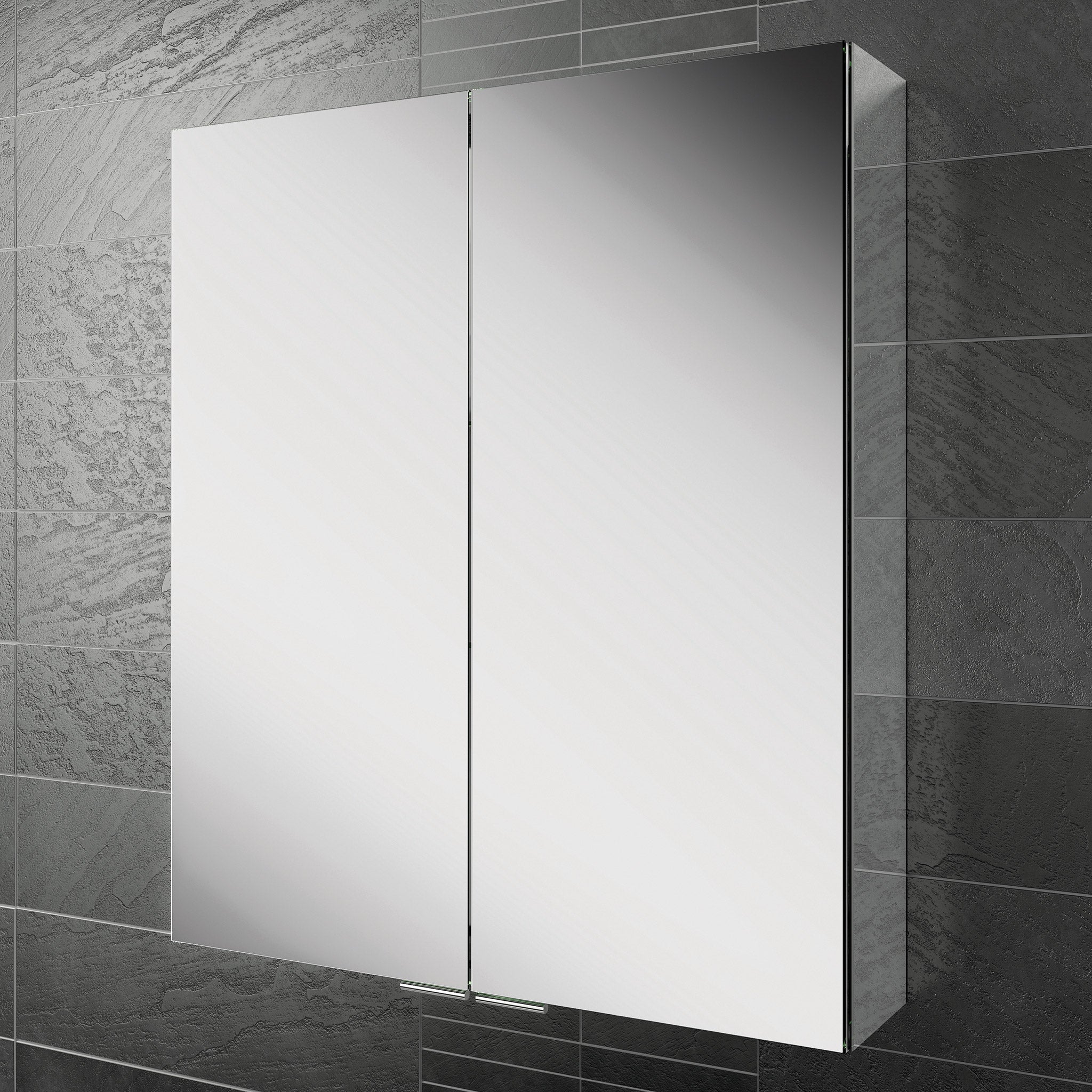 HiB Eris 60 Aluminium Mirror Cabinet 60 x 70cm