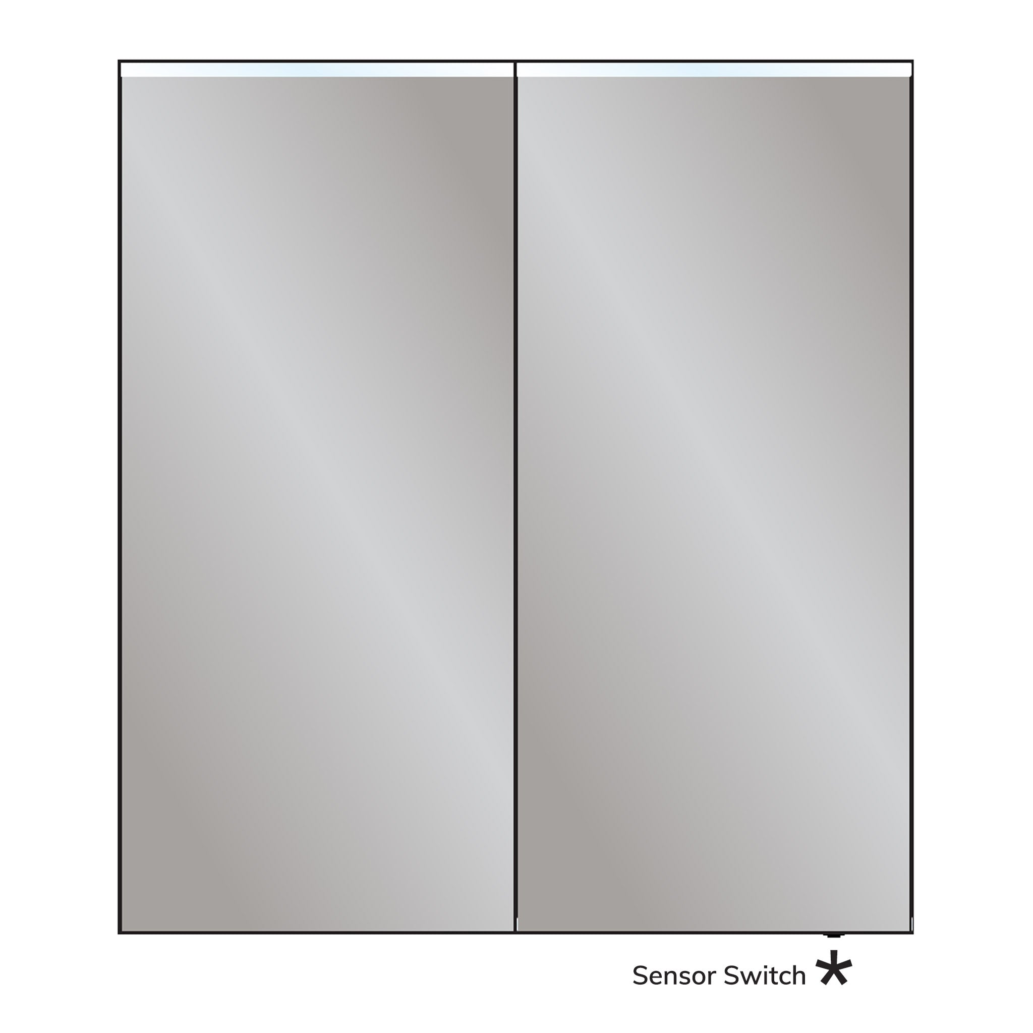 HiB Ether 60 LED Mirror Cabinet 60 x 70cm