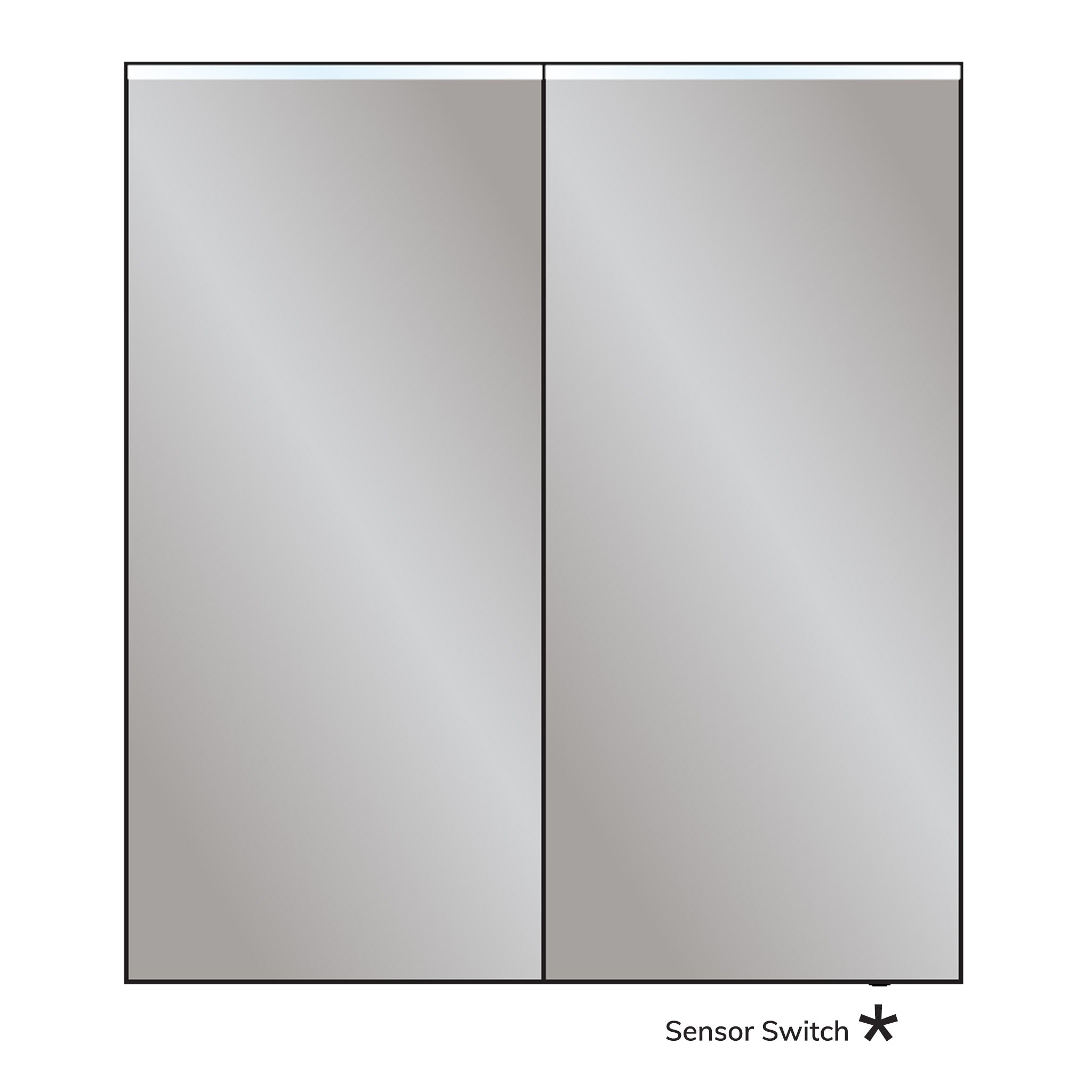 HiB Ether 80 LED Mirror Cabinet 80 x 70cm