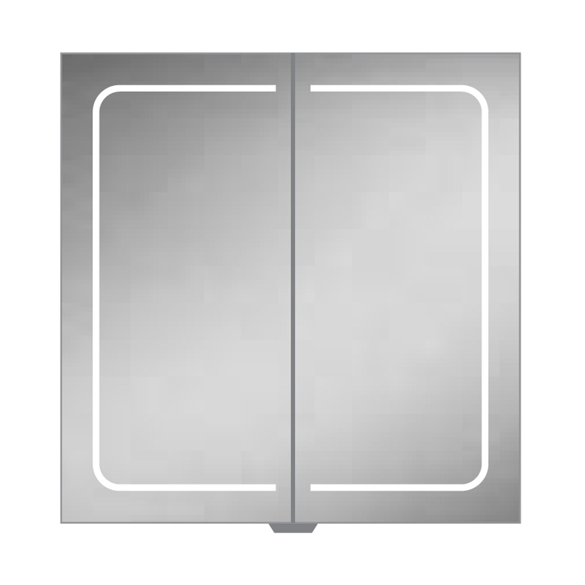 HiB Vapor 80 LED Demisting Aluminium Mirror Cabinet 80 x 70cm