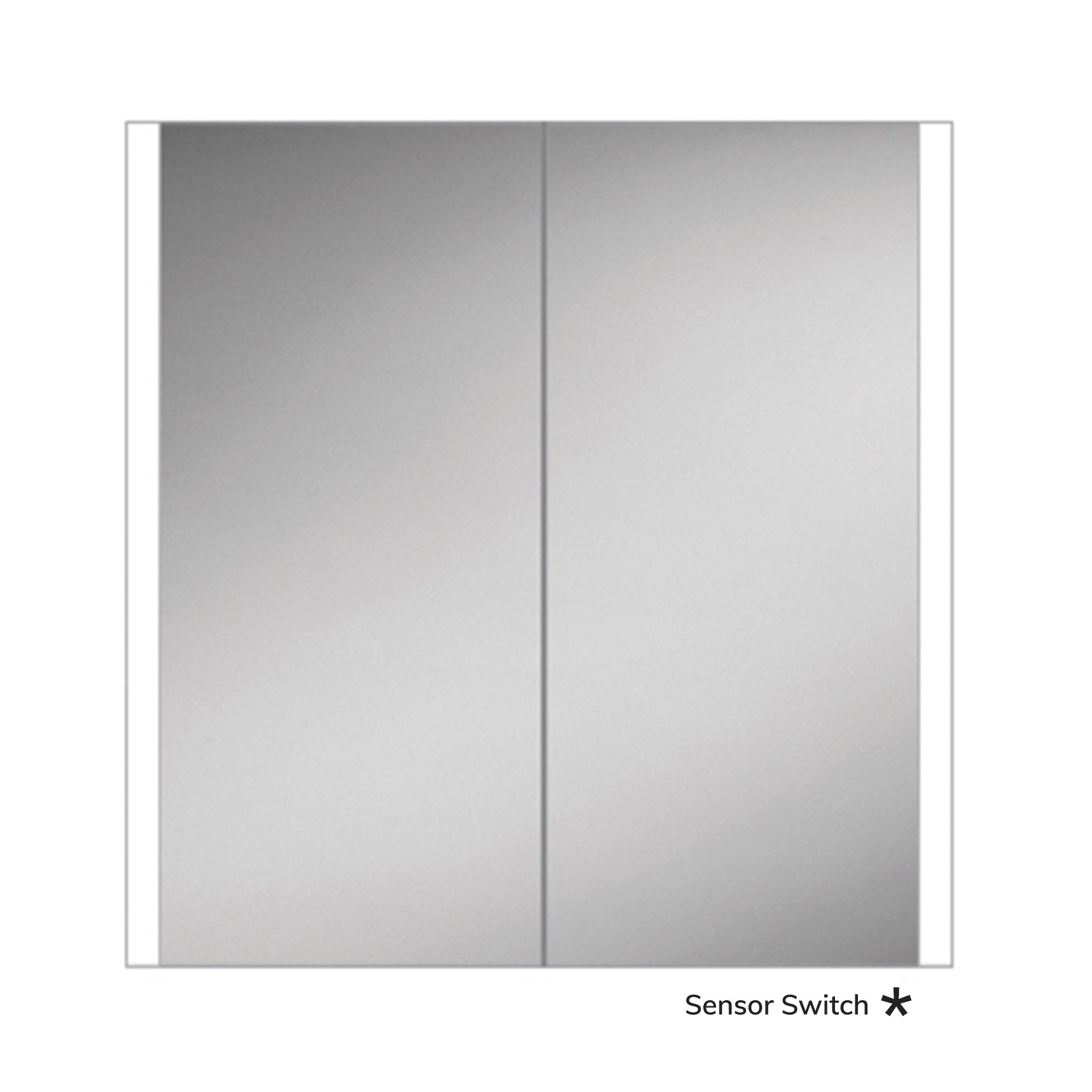 HiB Paragon 80 LED Demisting Aluminium Mirror Cabinet 86.4 x 70cm