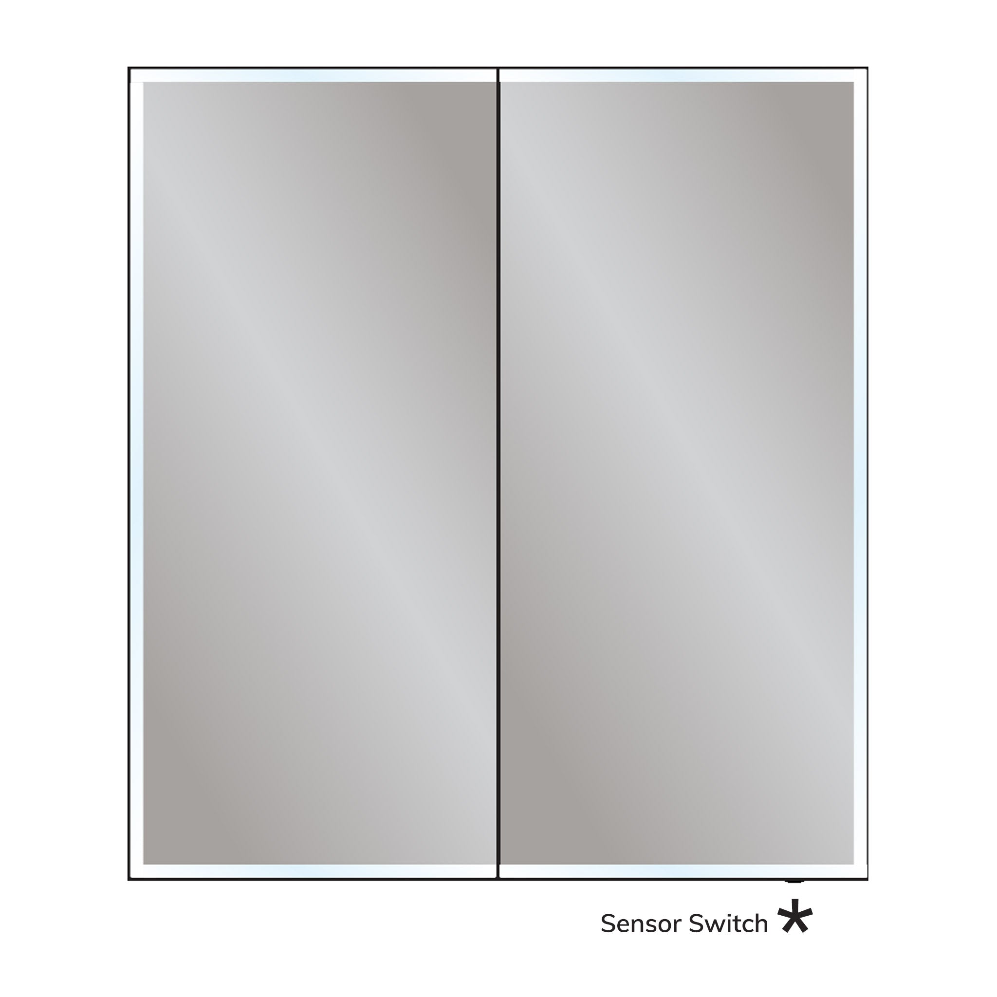 HiB Exos 60 LED Mirror Cabinet 60 x 70cm