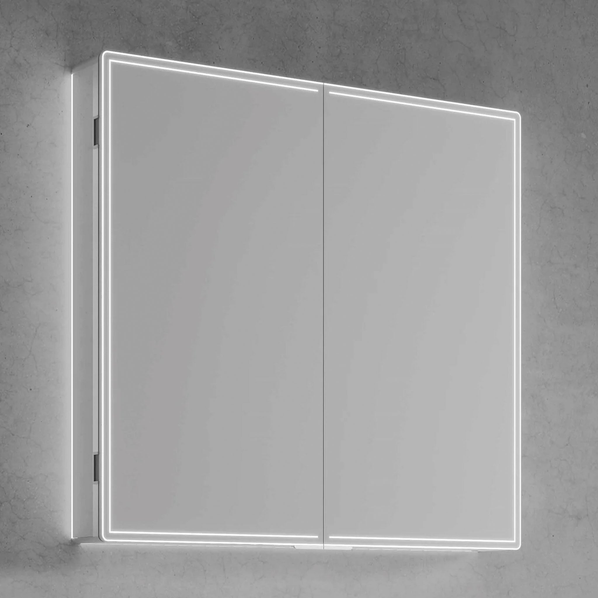 HiB Isoe 60 LED Aluminium Mirror Cabinet 60 x 70cm