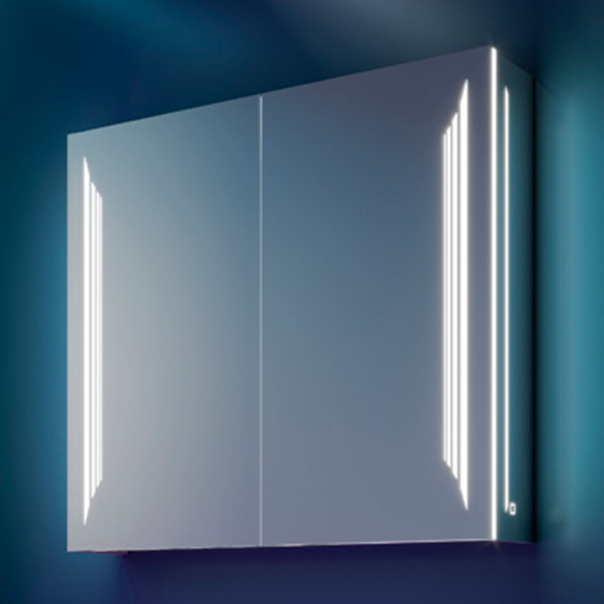 HiB Dimension 80 LED Bluetooth Speaker Mirror Cabinet 80 x 70cm