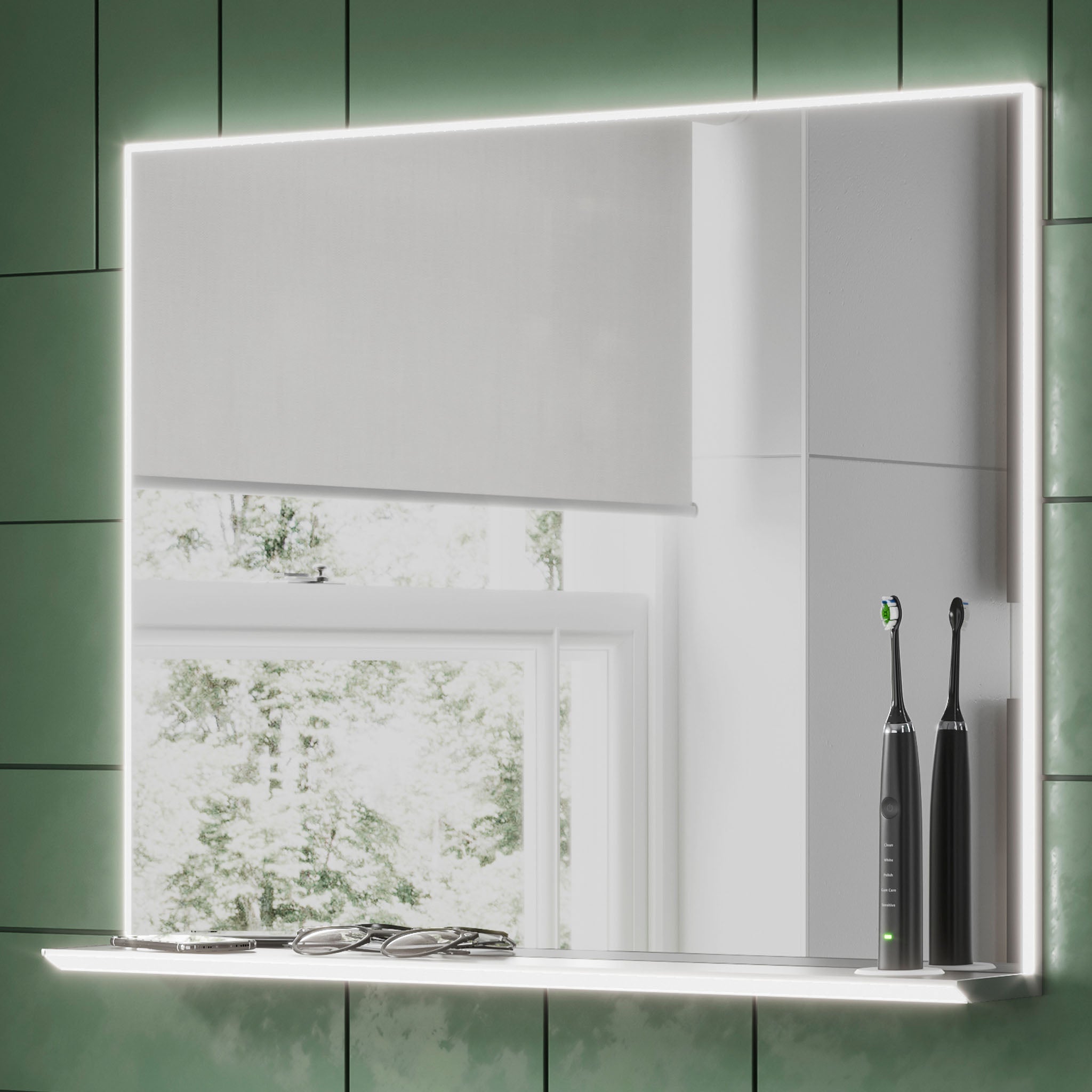 HiB Platform 80 LED Mirror 80 x 81.4cm