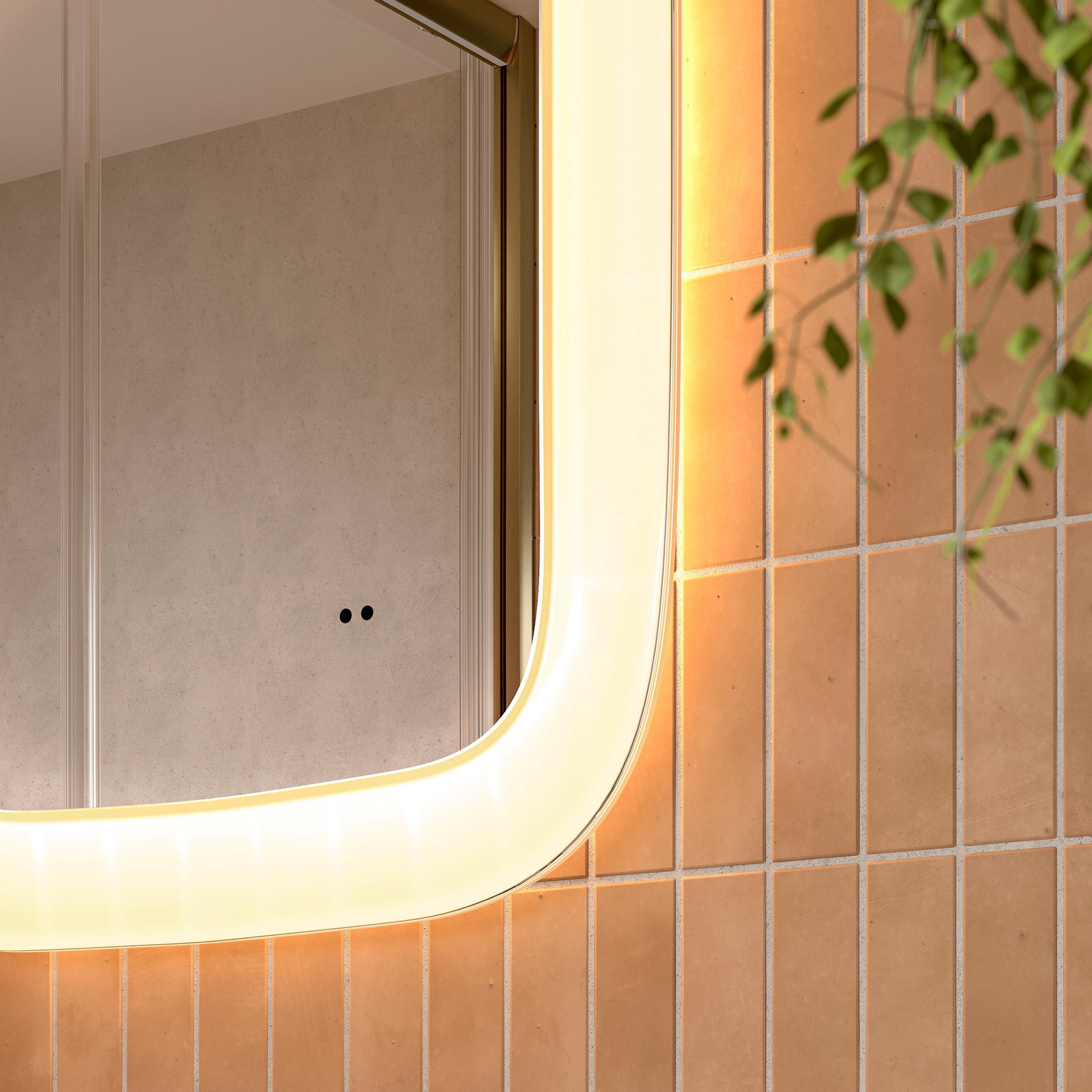 HiB Cassini Curve 120 LED Mirror 120 x 70cm