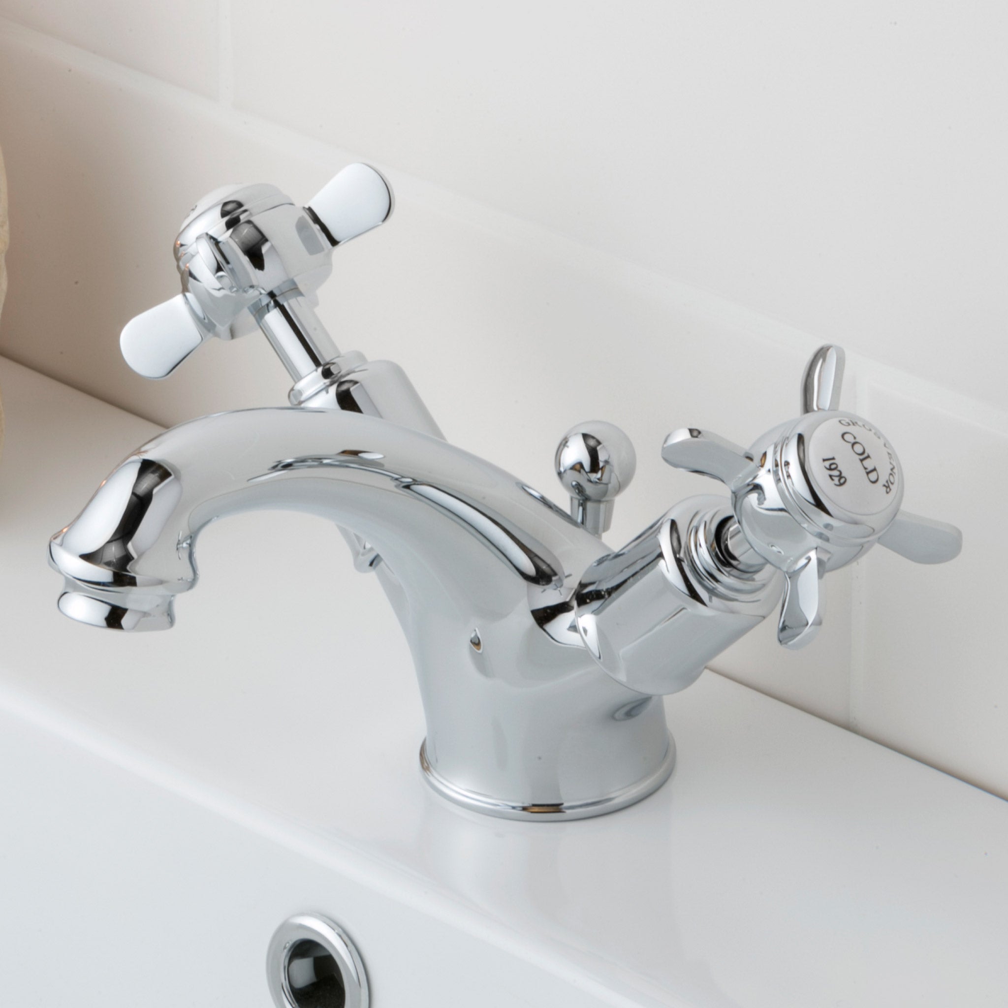 JTP Grosvenor Pinch Basin Mixer Tap With Pop Up Waste