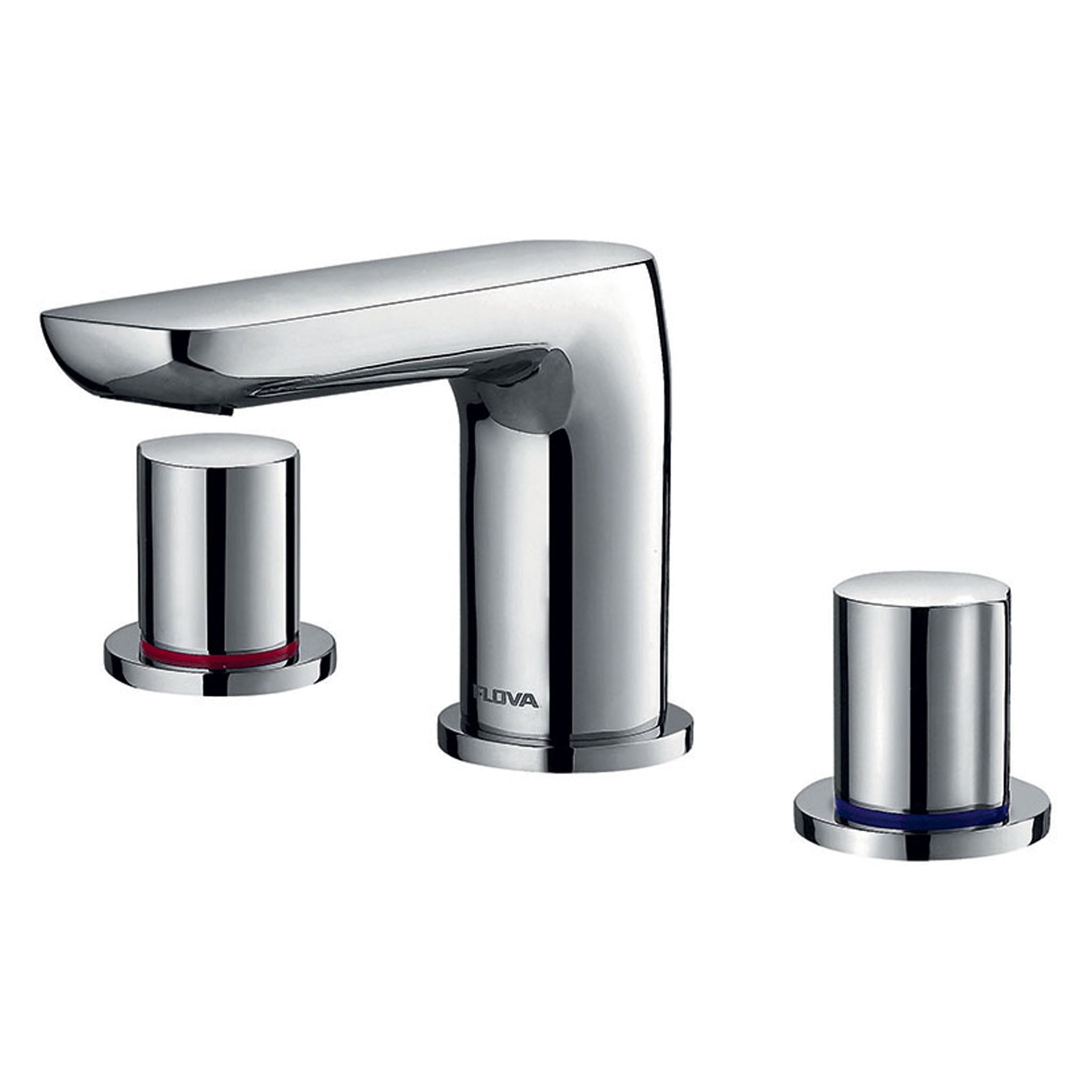 Flova Allore 3-Hole Deck Mounted Basin Mixer Tap & Waste