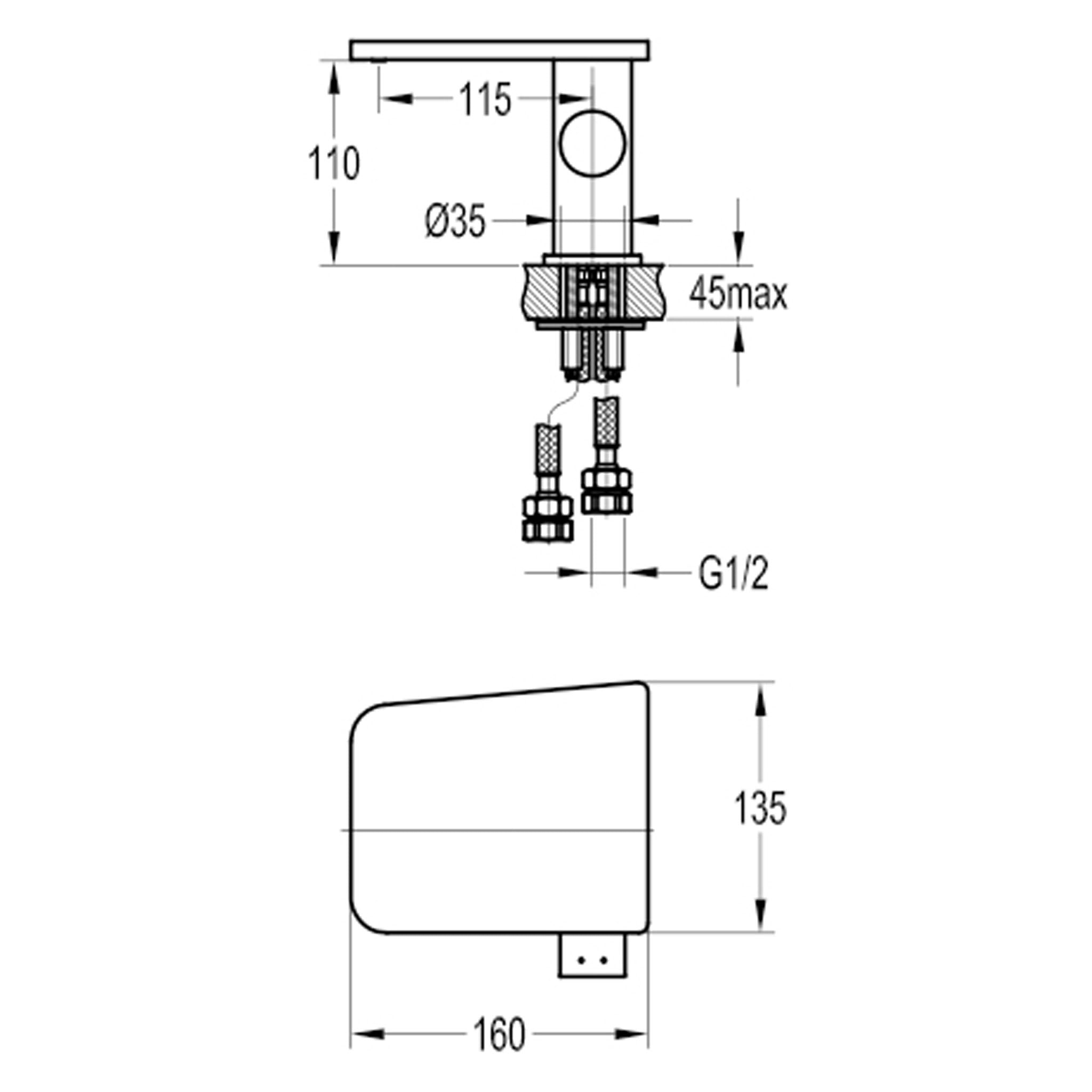 Flova Annecy 130mm Single Lever Basin Mixer Tap & Waste