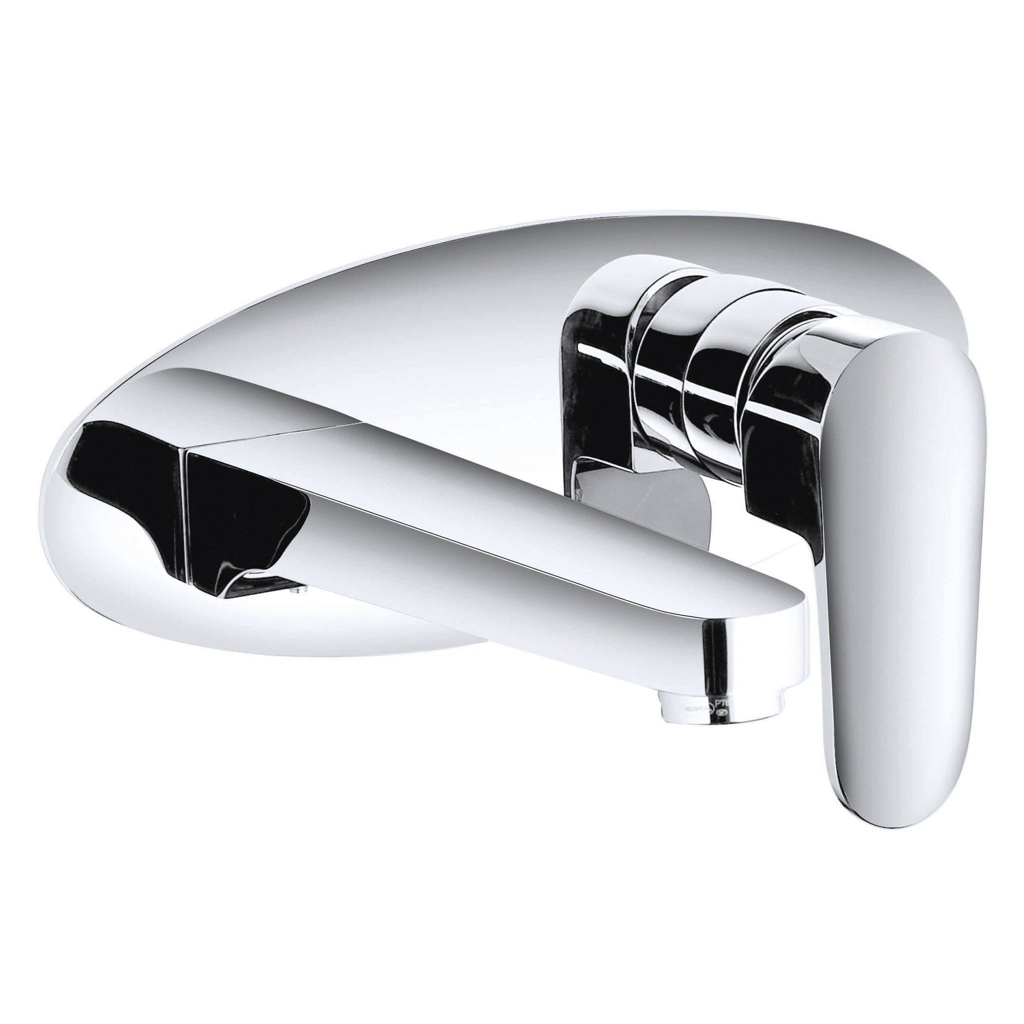 JTP Base 2 Hole Wall Mounted Single Lever Basin Mixer Tap