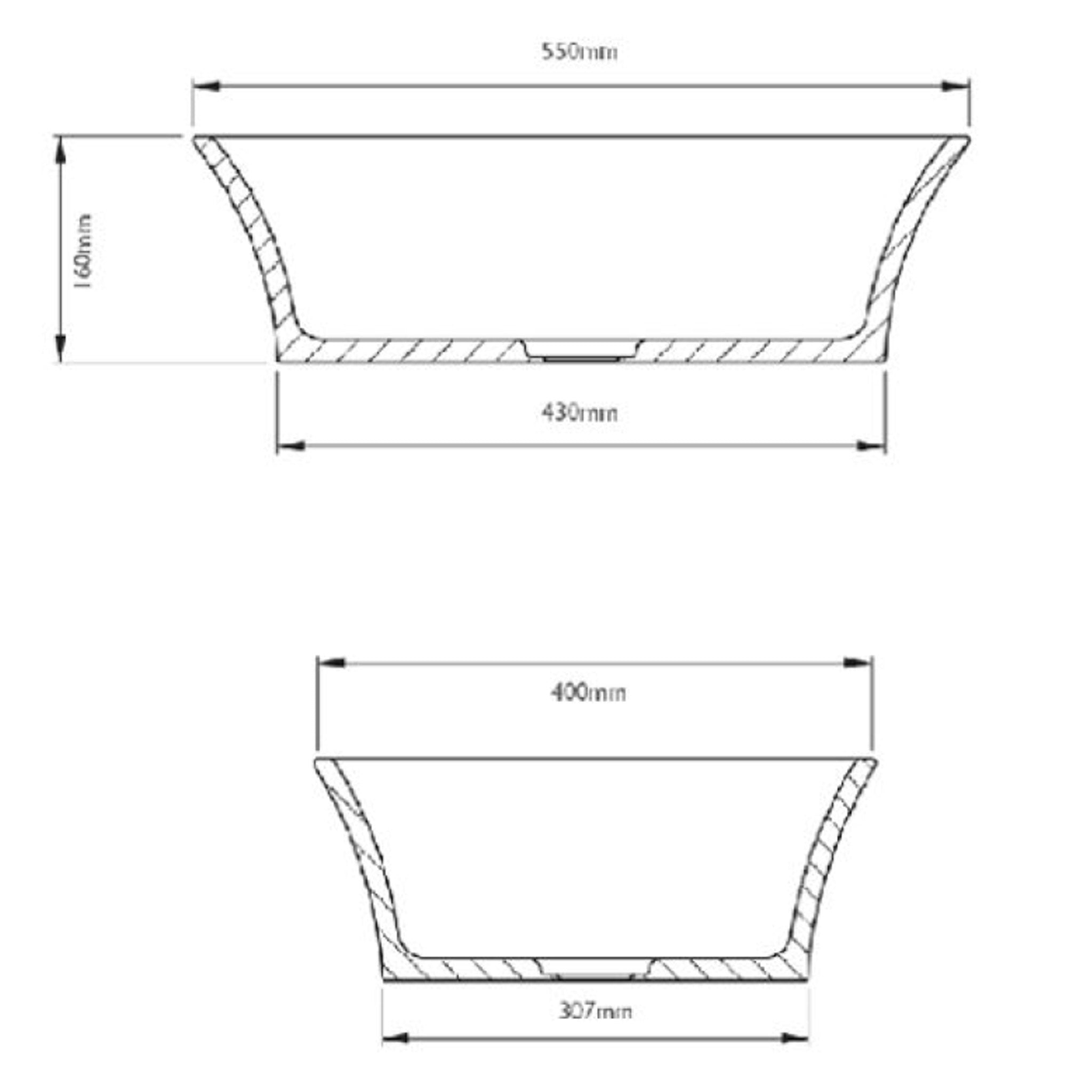 BC Designs Delicata Countertop Cian Basin 450mm