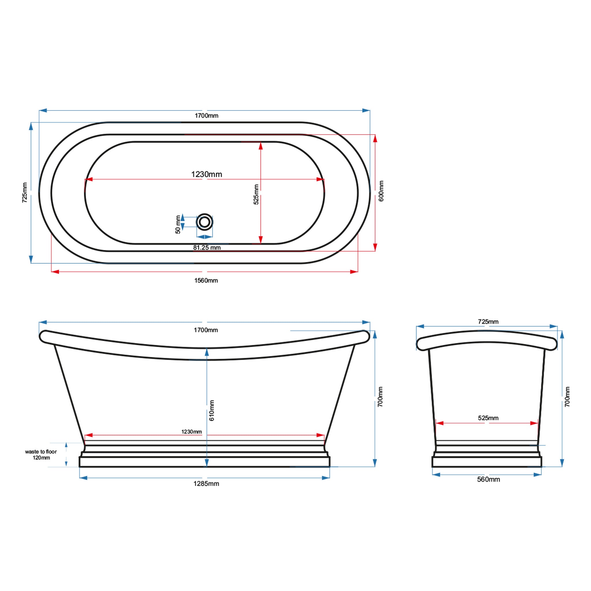 1700 x 725mm #size_1700 x 725mm