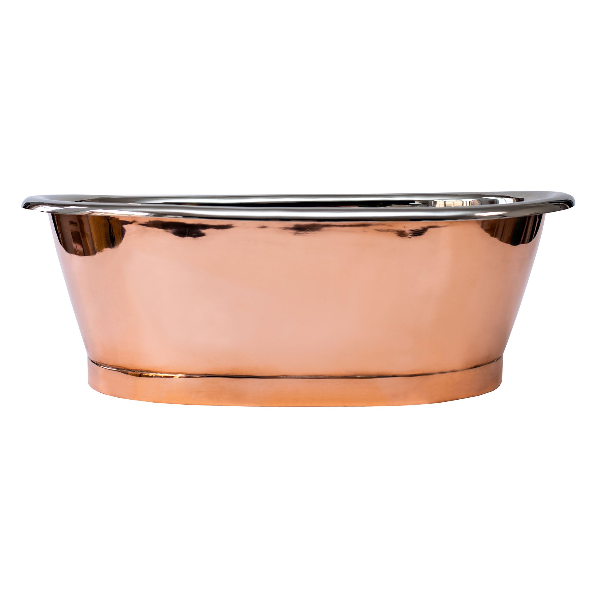 BC Designs Copper/Nickel Roll Top Basin 610 x 450mm