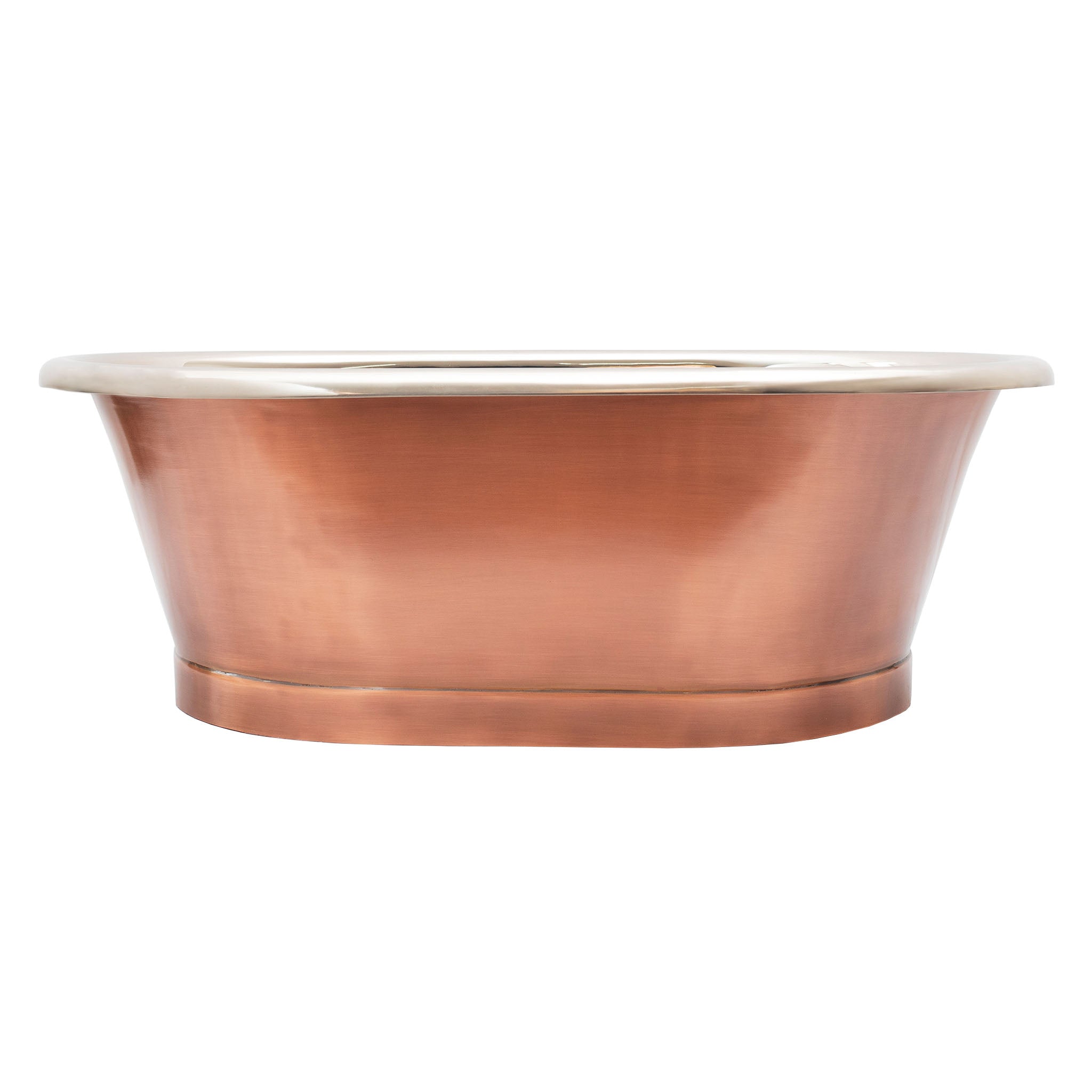 BC Designs Antique Copper/Nickel Roll Top Basin 610 x 450mm