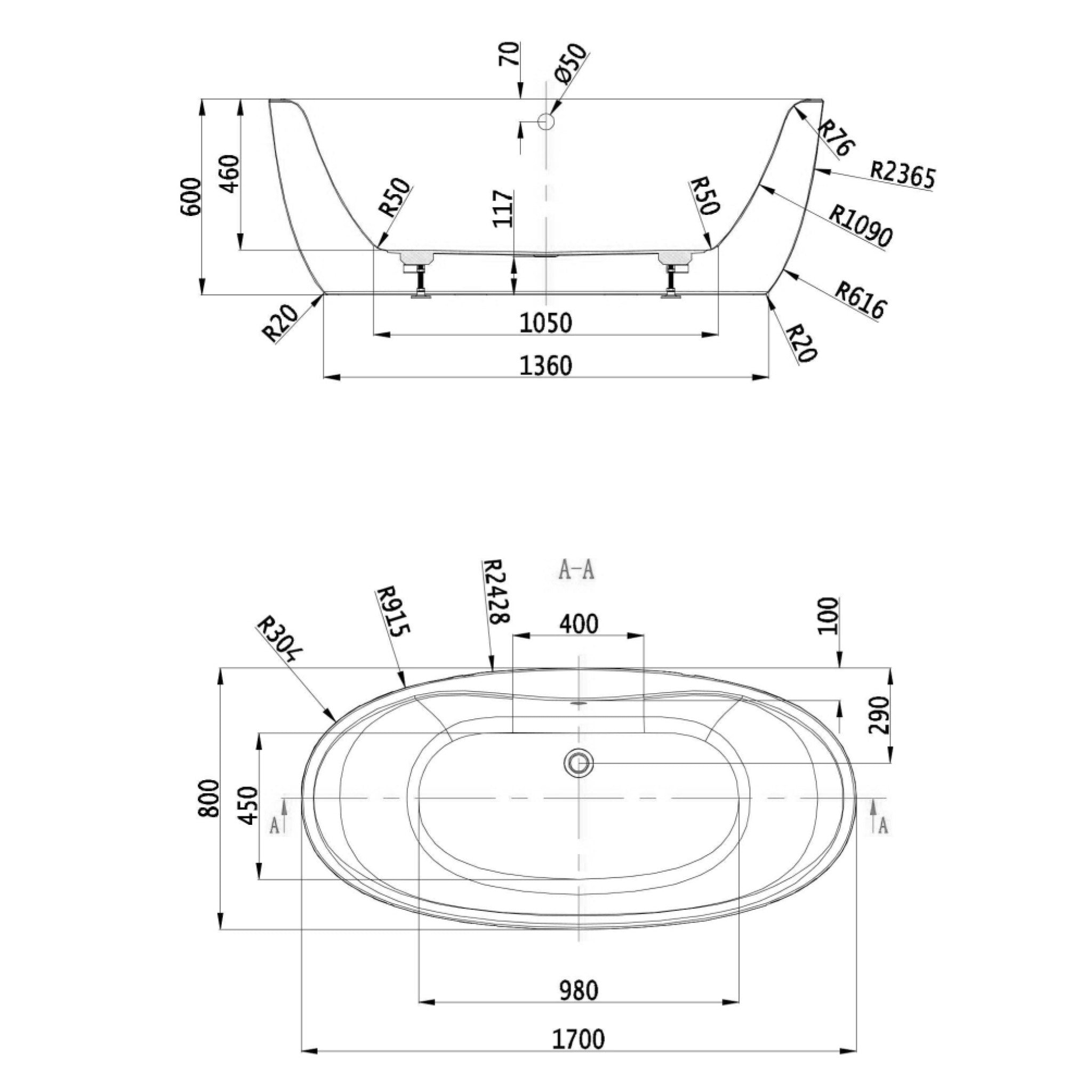 1700 x 800mm #size_1700 x 800mm