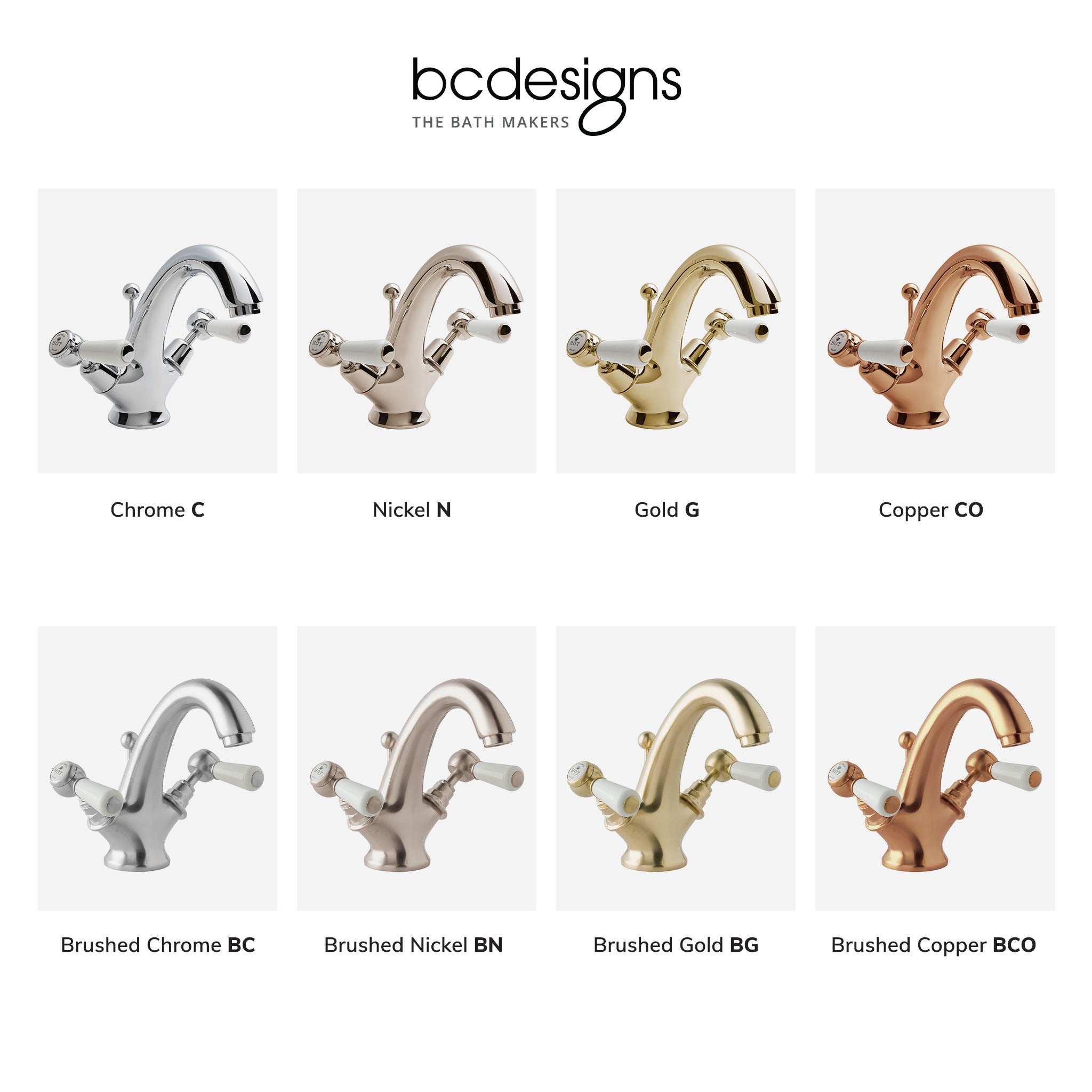 BC Designs Push Down Basin Waste Unslotted