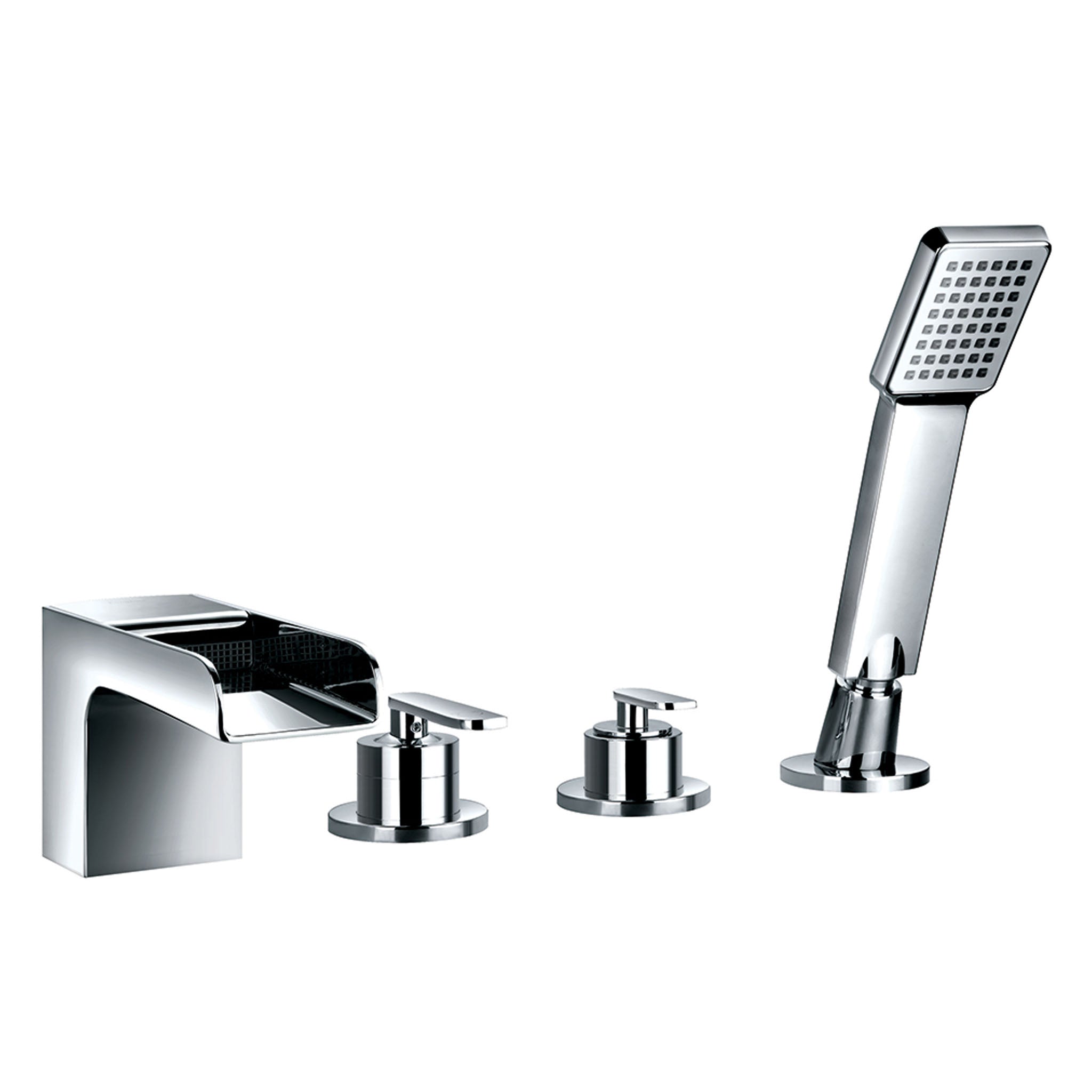 Flova Cascade 4-Hole Deck Mounted Bath Shower Mixer Tap