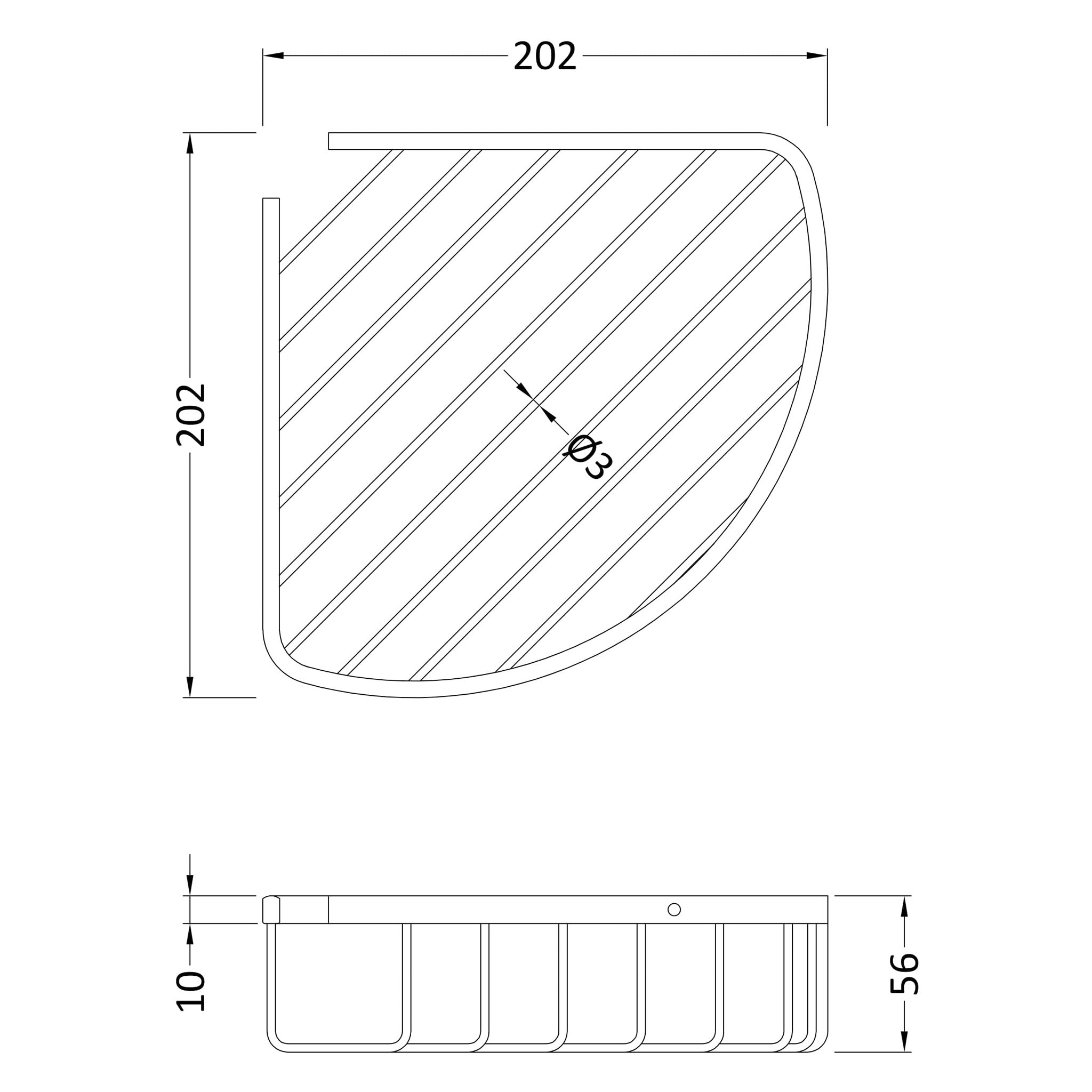 BC Designs Victrion Corner Shower Basket