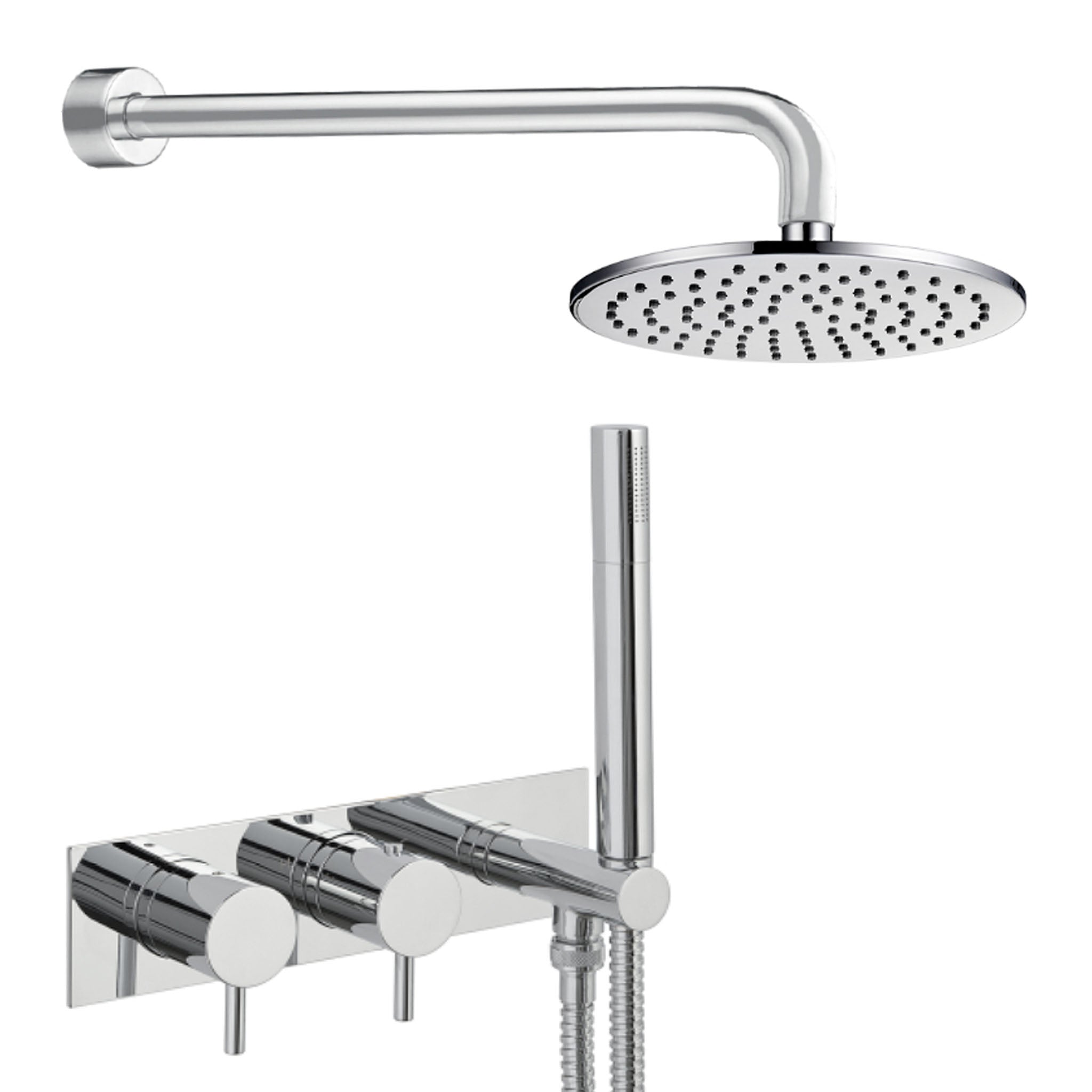 JTP Florence Shower Valve With Overhead & Hand Shower