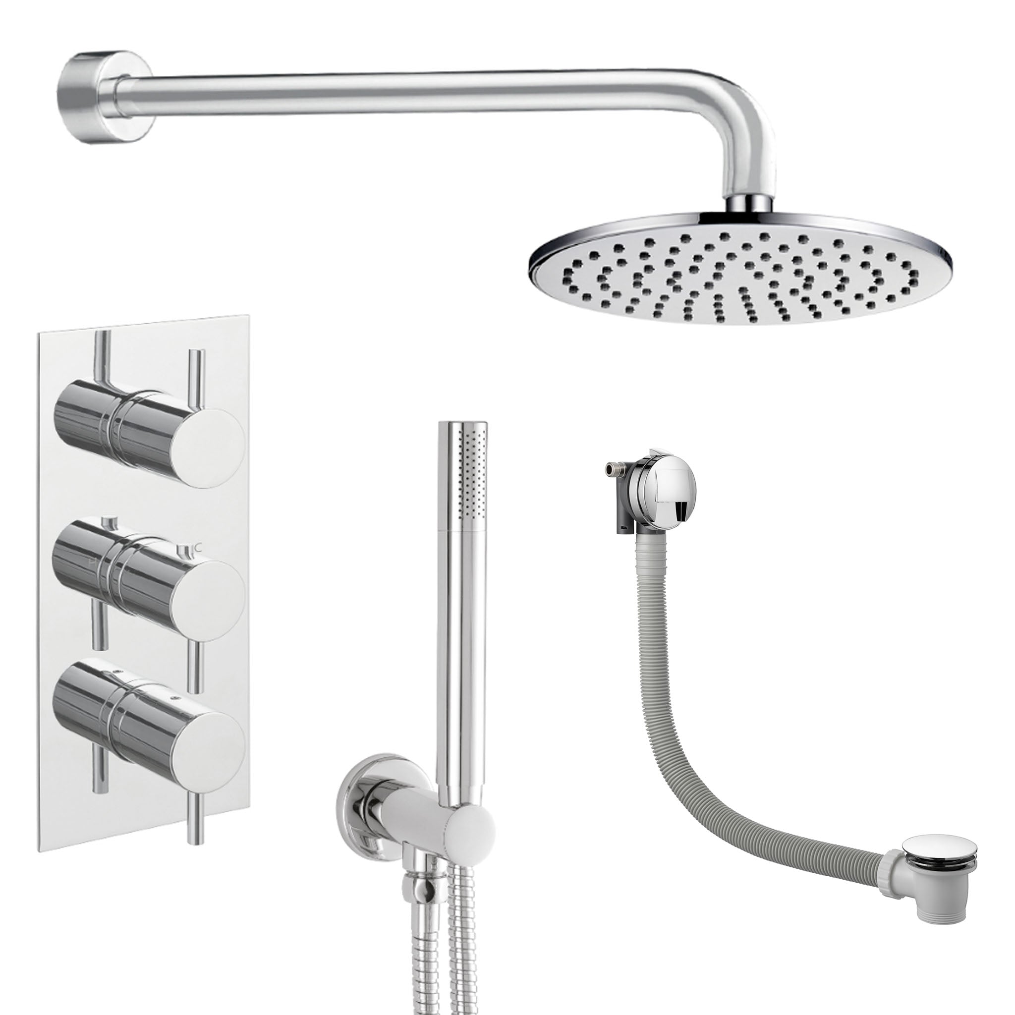 JTP Florence Round 3 Control Thermostatic Shower Kit