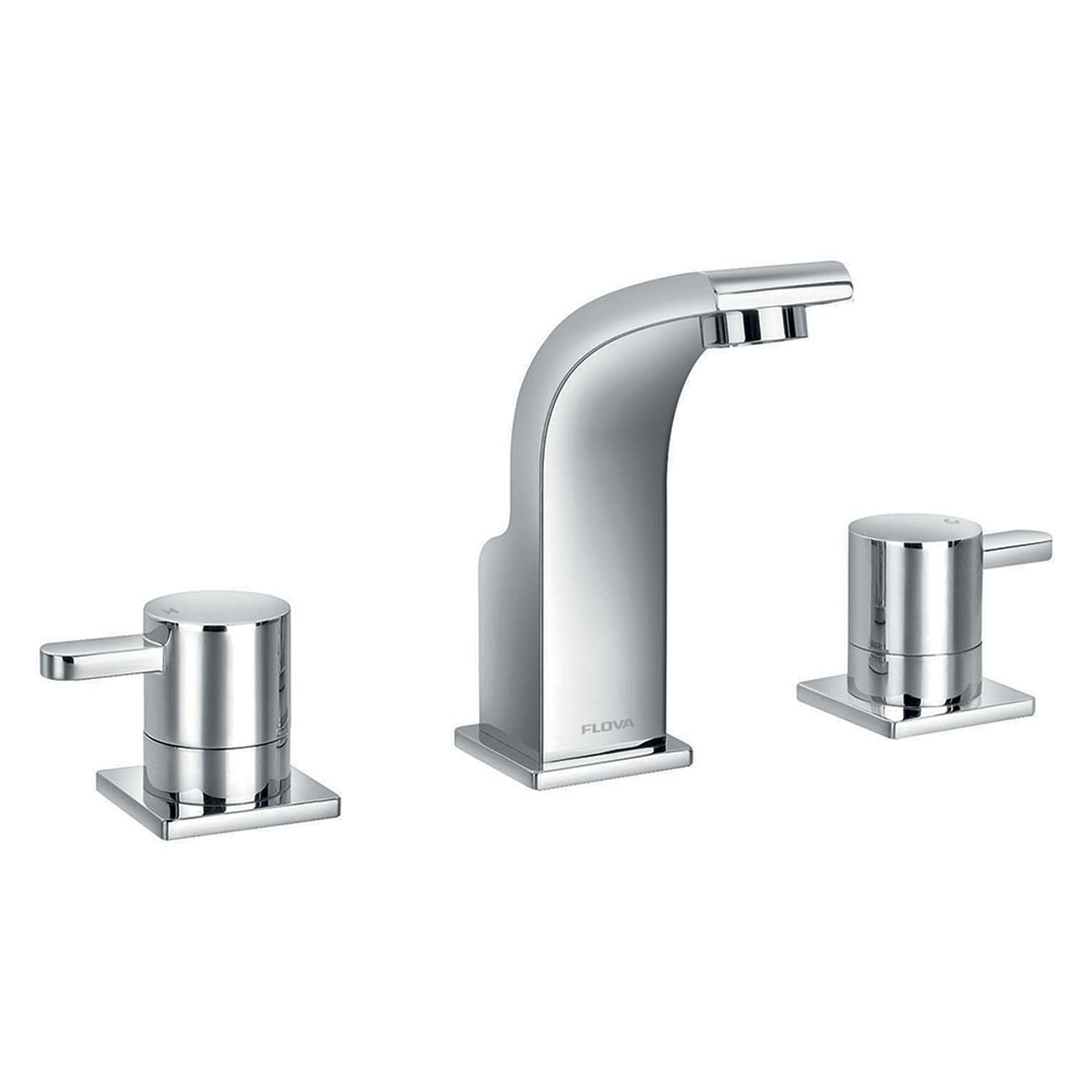 Flova Essence 3-Hole Deck Mounted Basin Mixer Tap & Waste