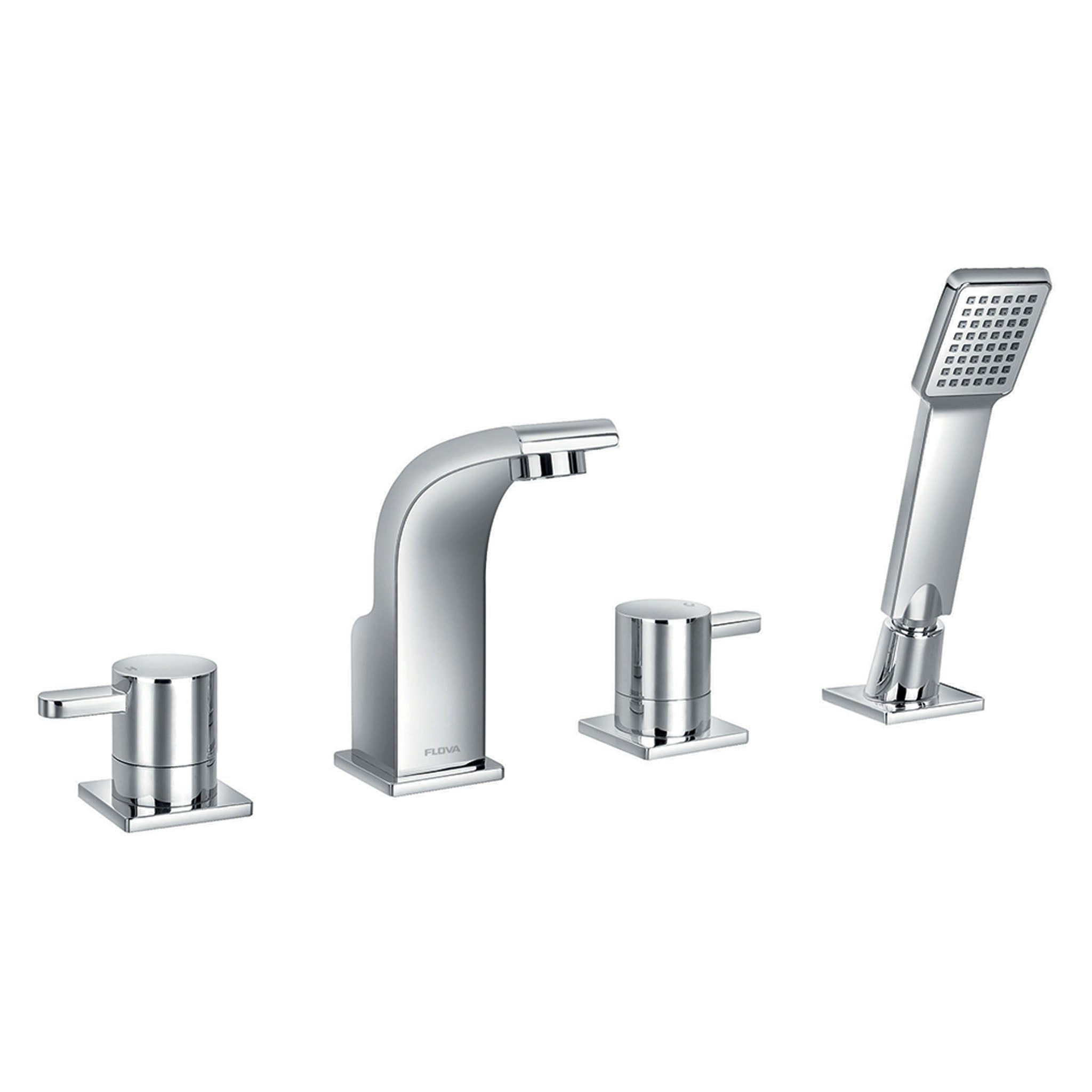 Flova Essence 4-Hole Deck Mounted Bath Shower Mixer Tap