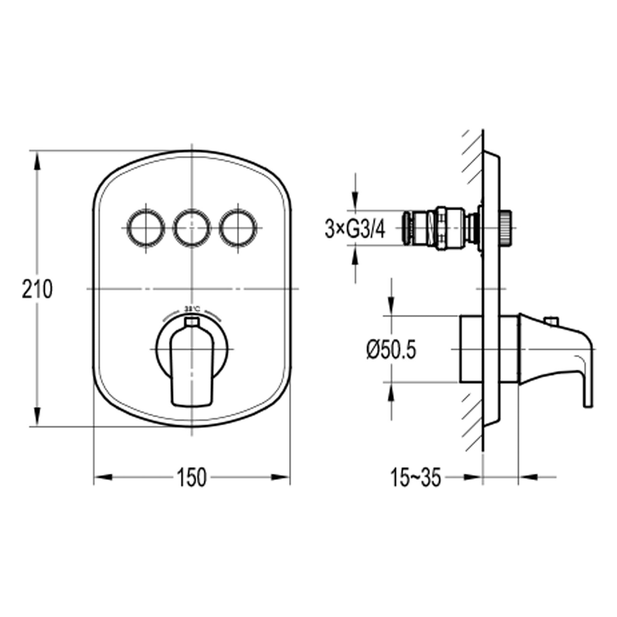 Flova Fusion 3-Outlet GoClick Finishing Set