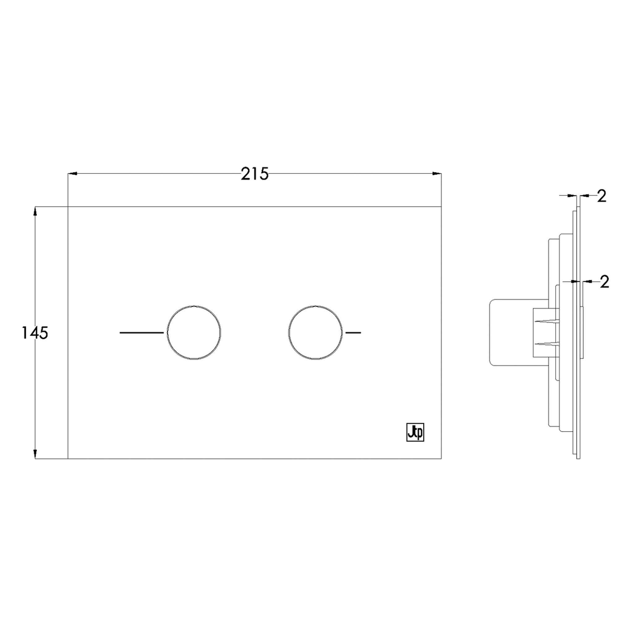 JTP Metal Pneumatic Flush Plate