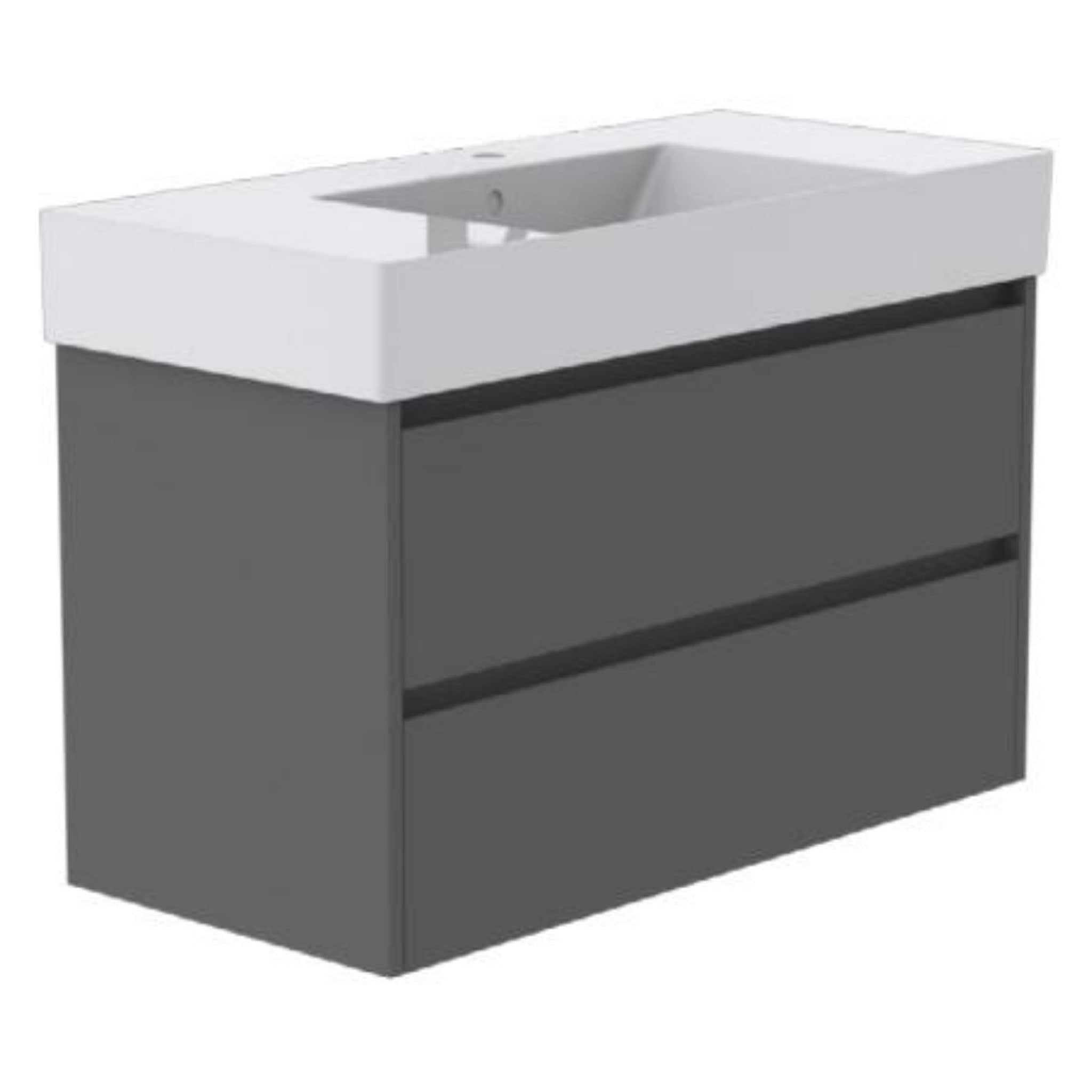 GSI Kube X Bevel 100 x 47 2 Drawer Vanity Unit