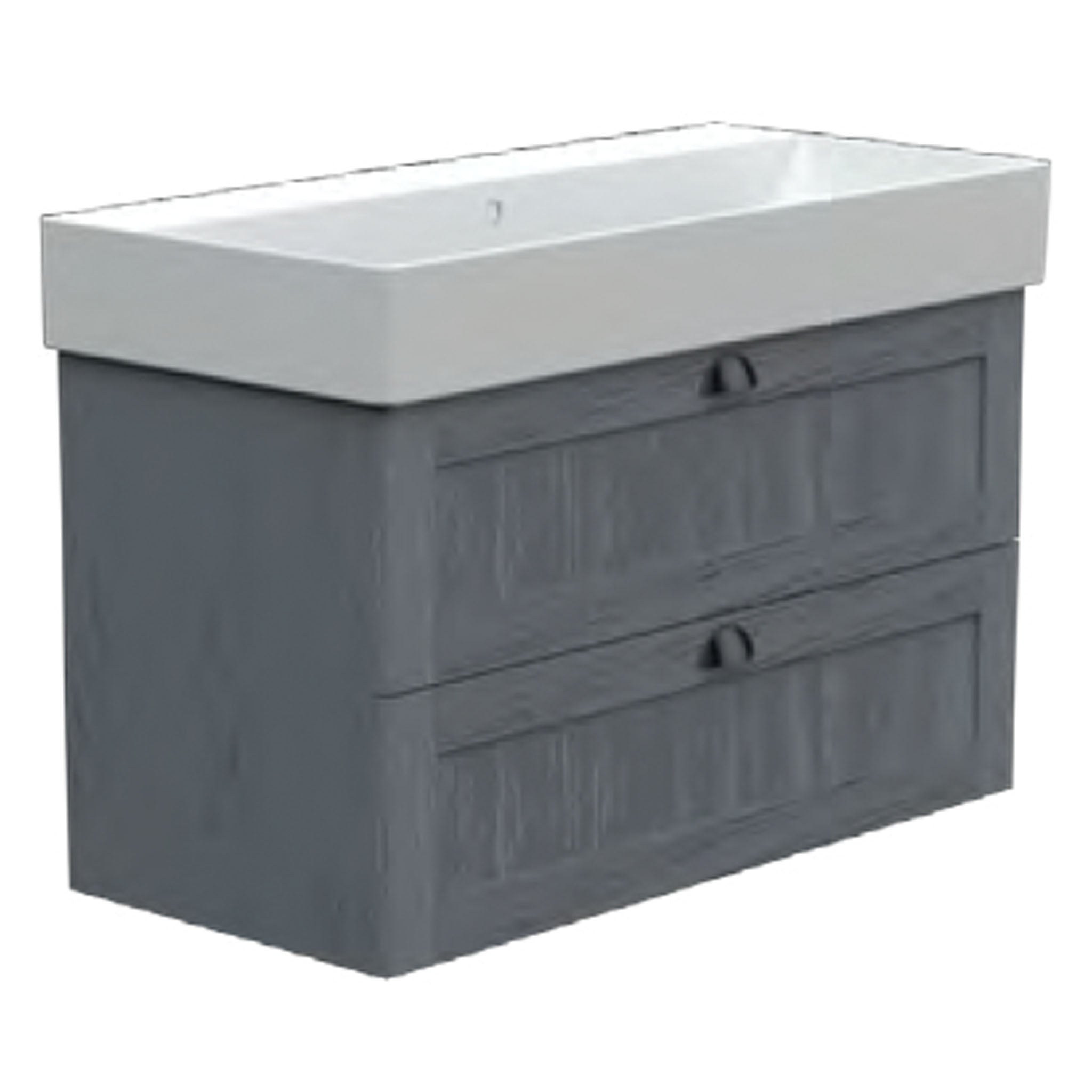 GSI Kube X Shaker 100 x 47 2 Drawer Vanity Unit