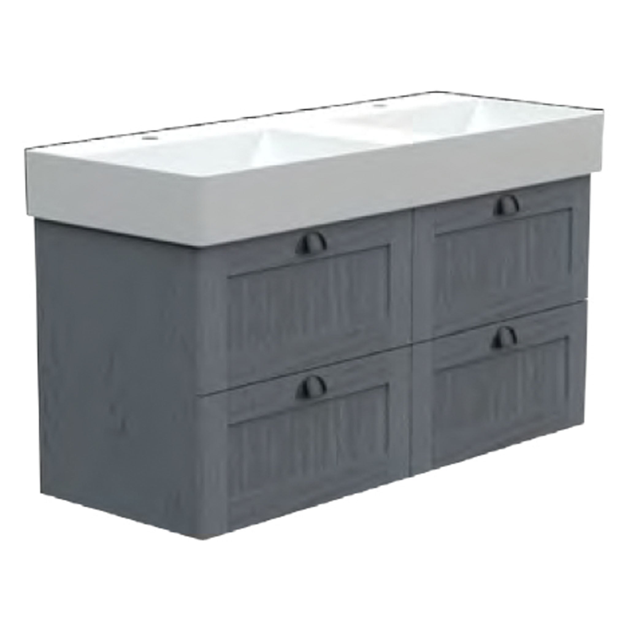 GSI Kube X Shaker 120 x 47 4 Drawer Vanity Unit