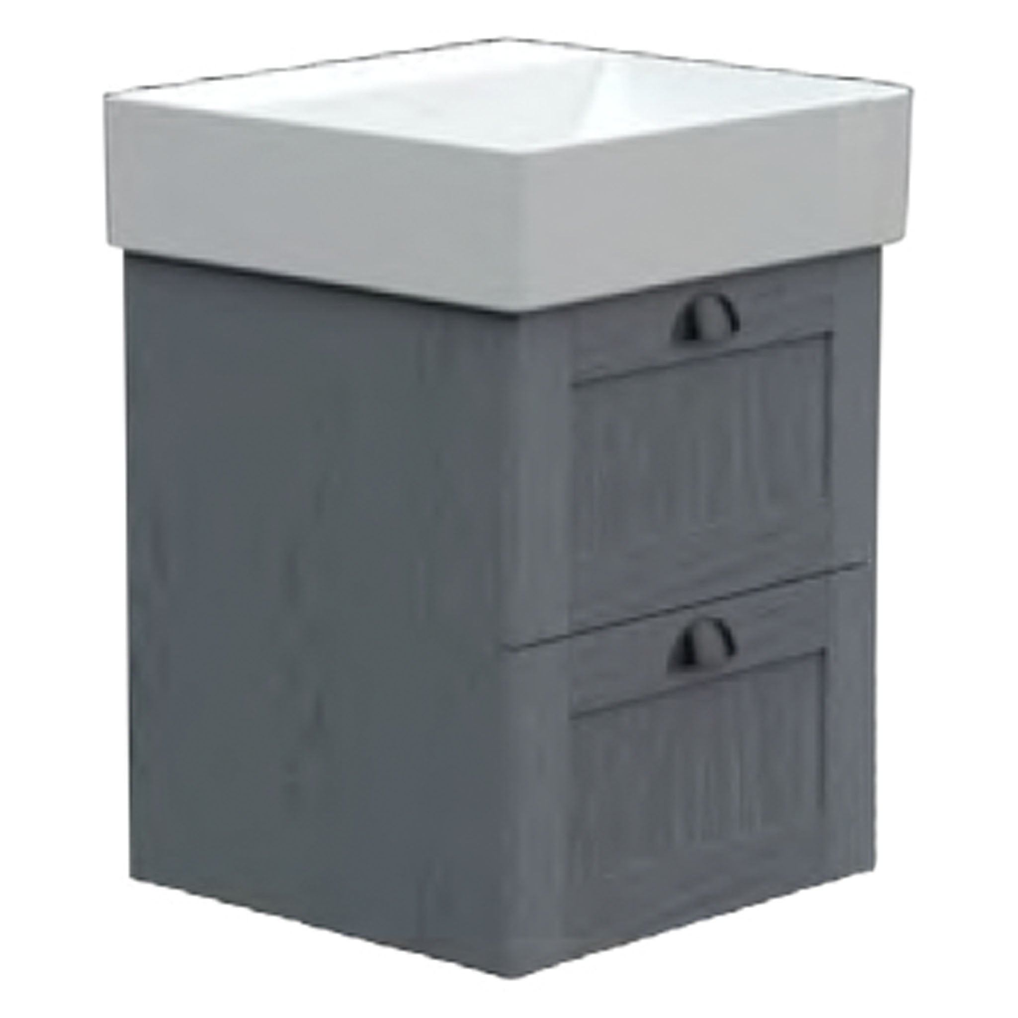 GSI Kube X Shaker 50 x 47 2 Drawer Vanity Unit