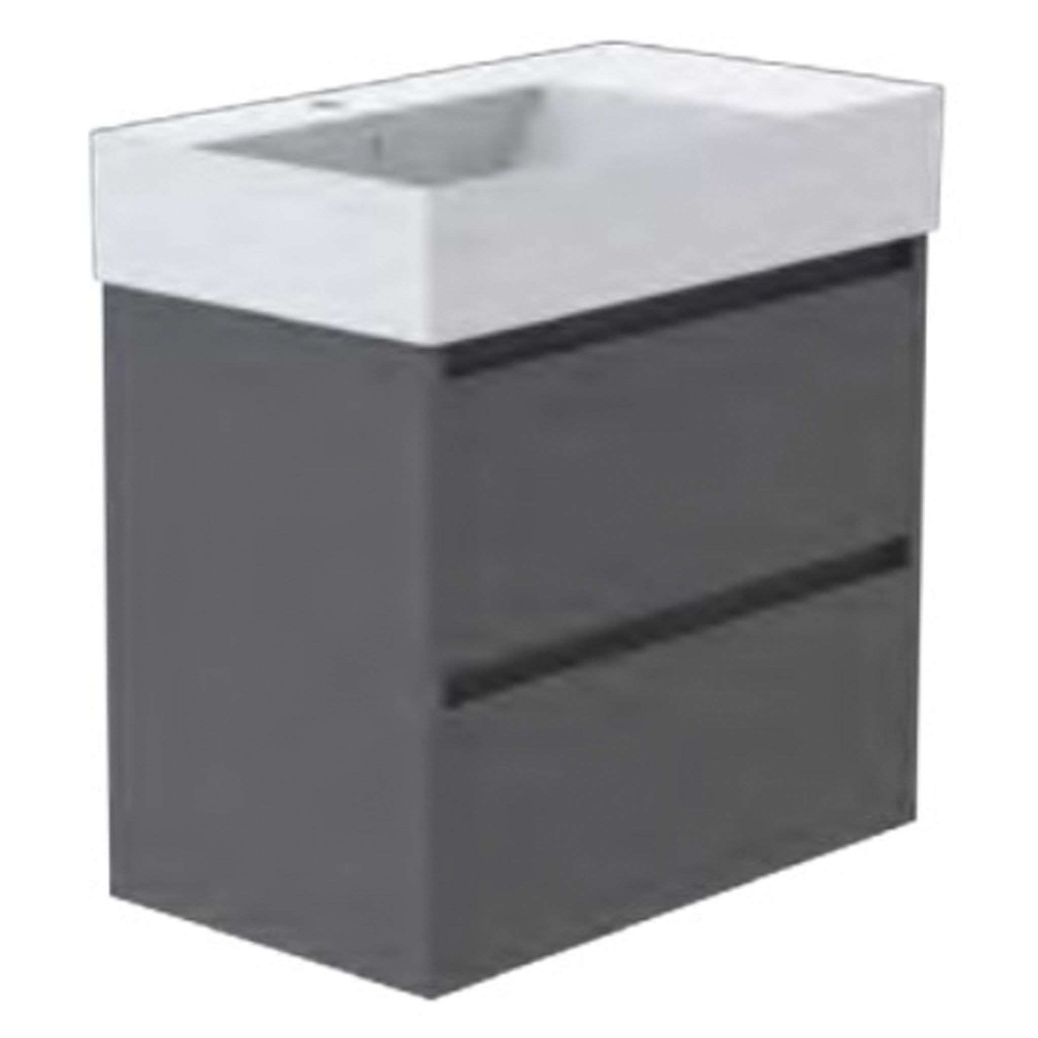 GSI Kube X Bevel 60 x 47 2 Drawer Vanity Unit Right Hand Ledge