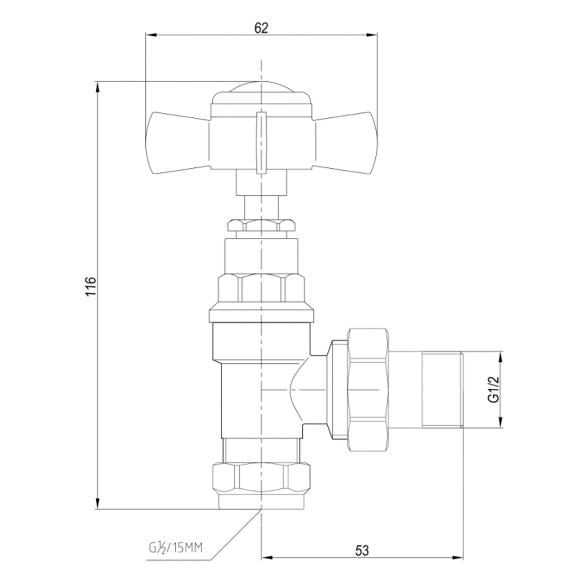 JTP Grosvenor Angled Radiator Valves (Pair)