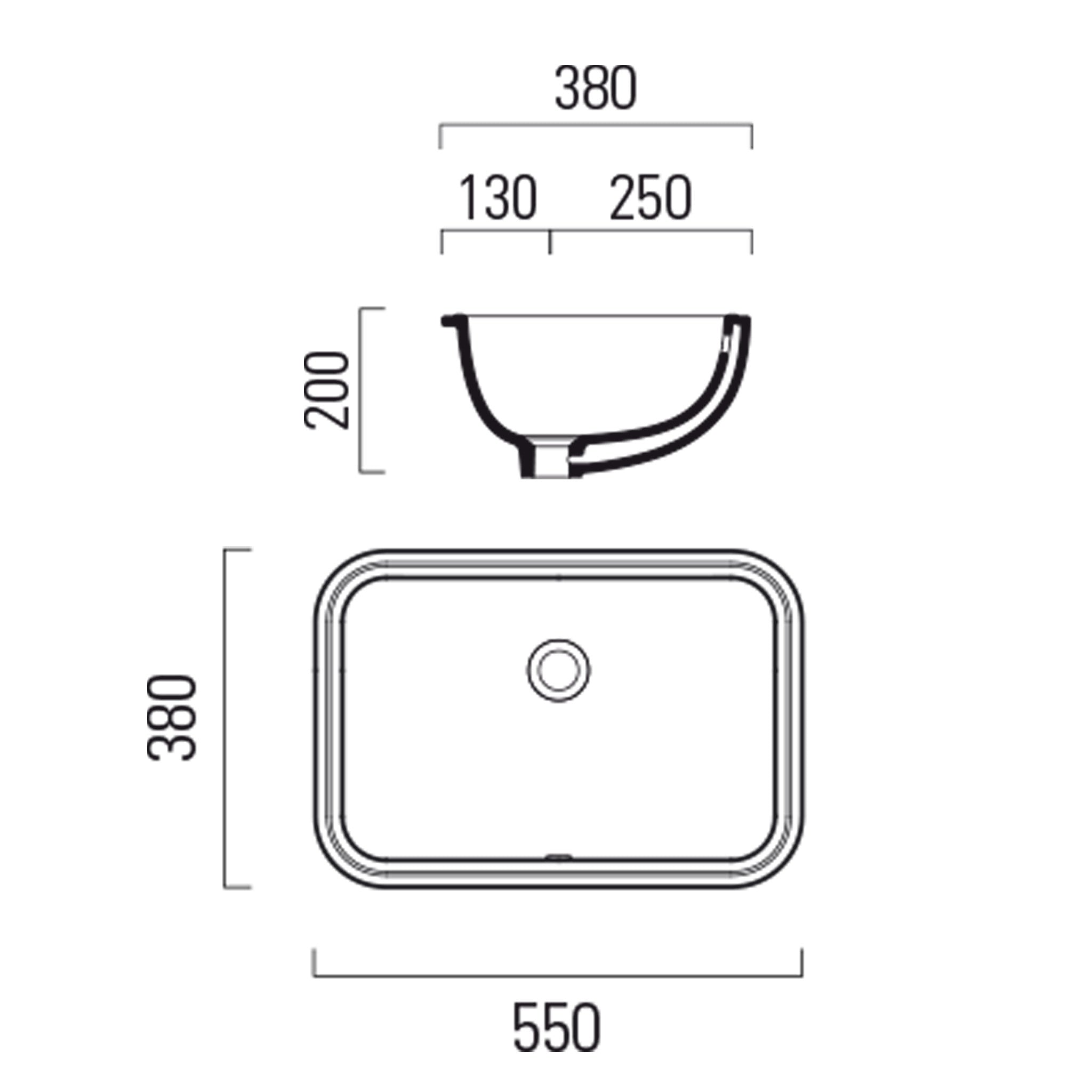 GSI Pura 55 x 38 Under-Mounted Washbasin