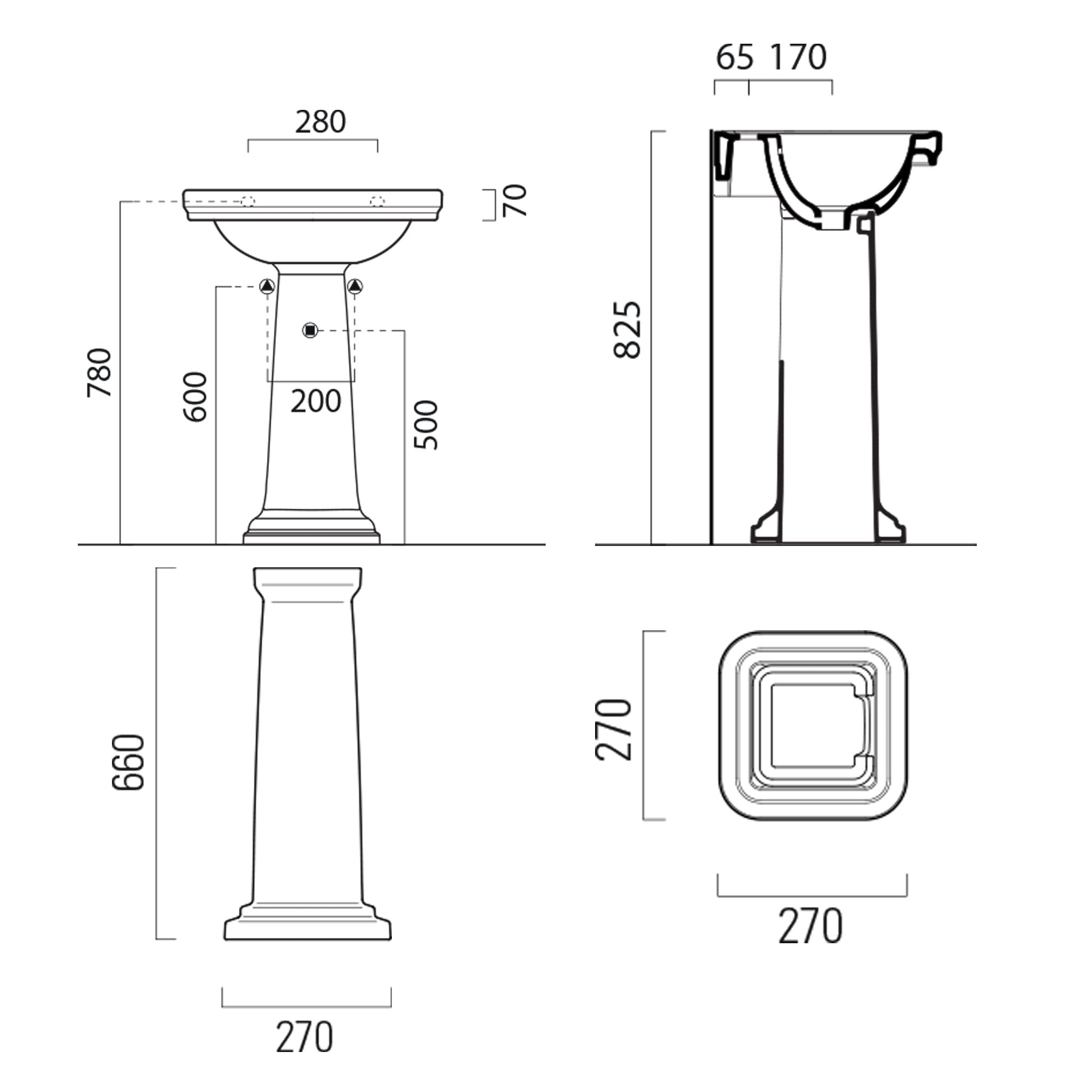 GSI Classic 60 x 46 Washbasin