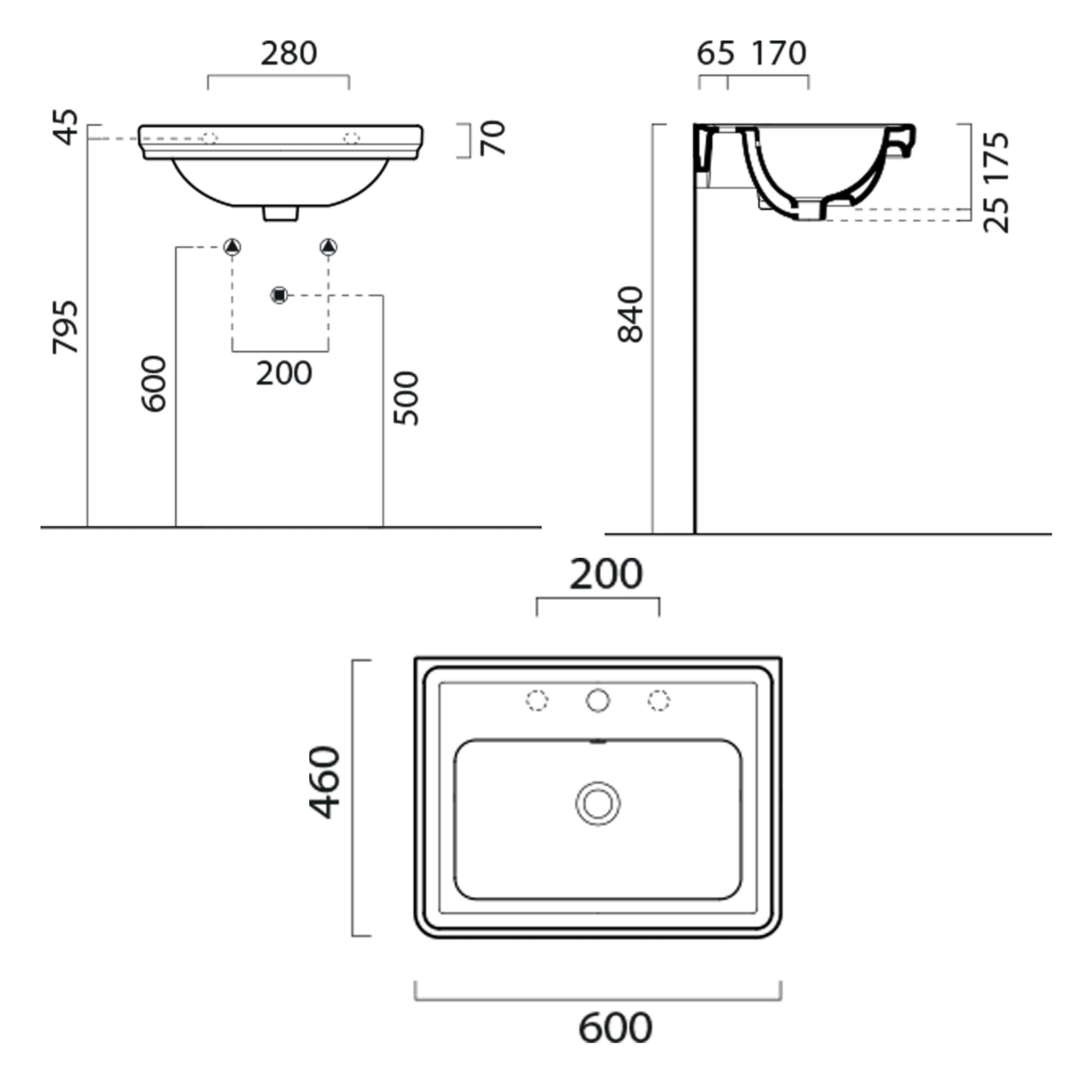 GSI Classic 60 x 46 Washbasin