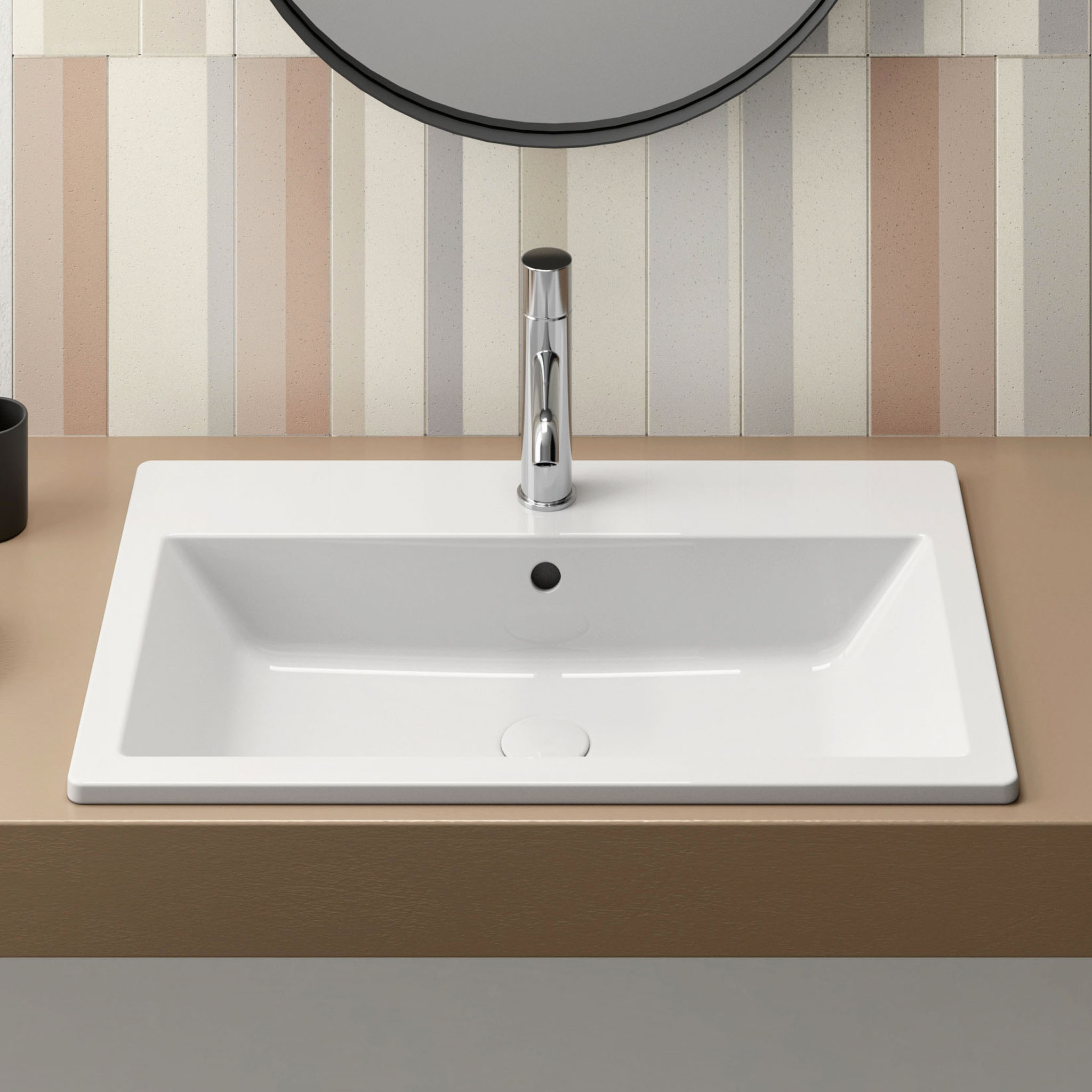 GSI Kube X 70 x 46 Built-In Countertop Washbasin