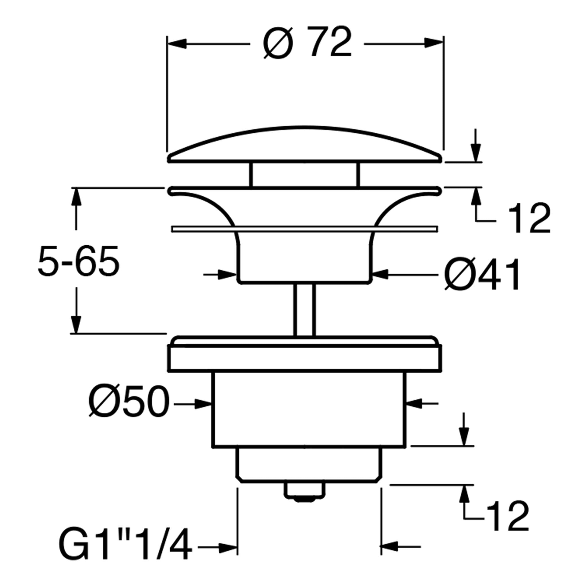 GSI Click Basin Waste (For Basin With Overflow)