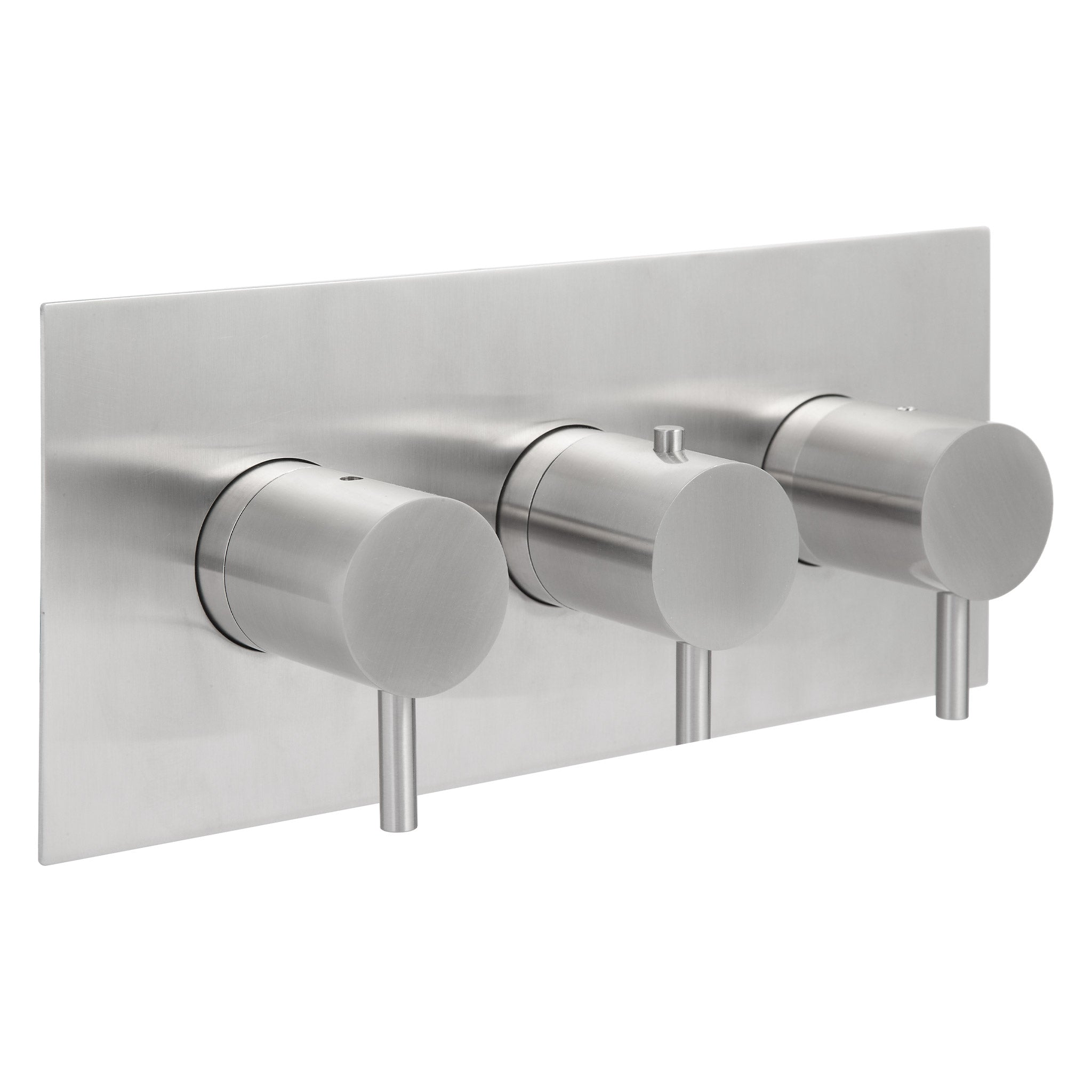 JTP Inox  2 Outlet Thermostatic Concealed 3 Control Shower Valve Horizontal