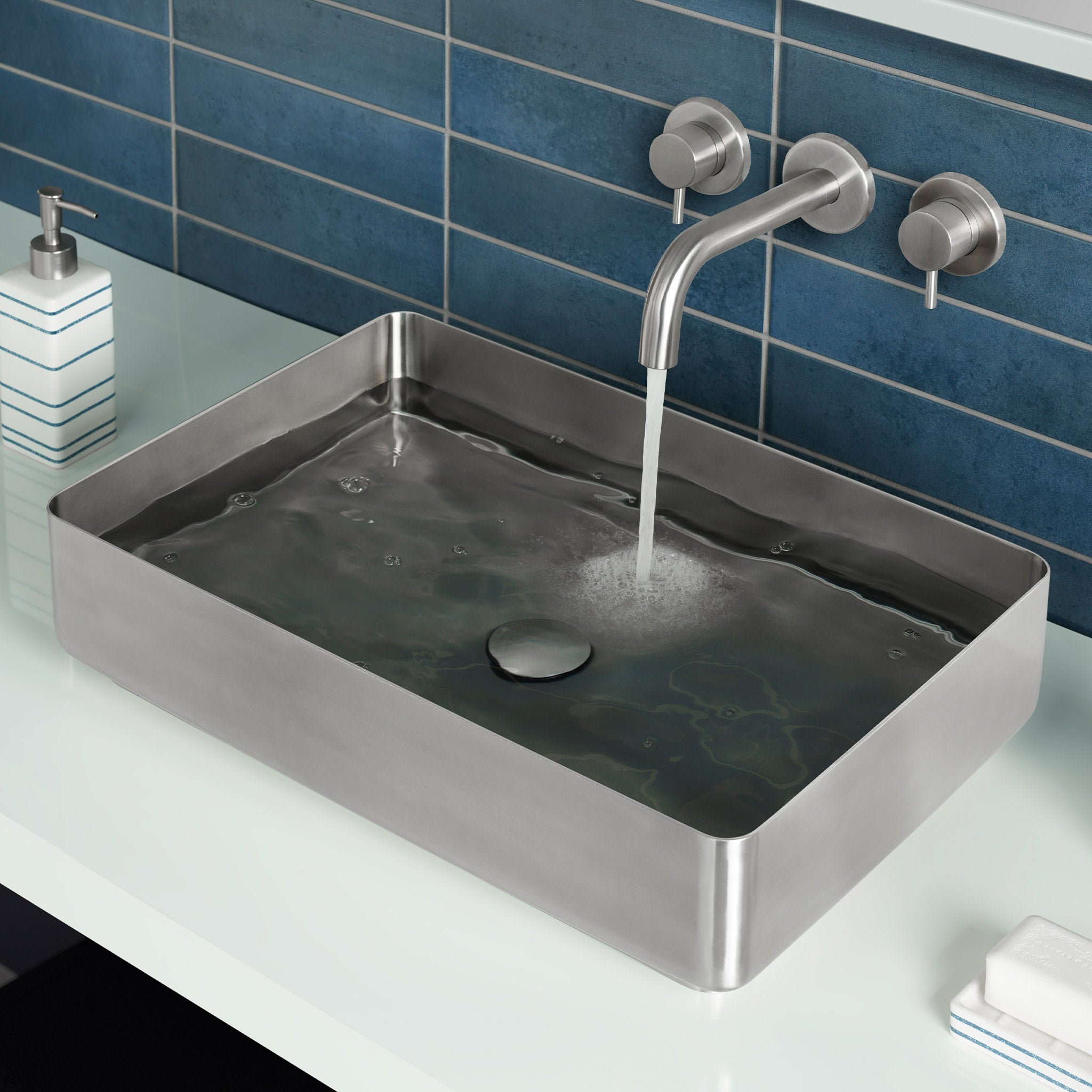 JTP Inox Rectangular Countertop Basin 526 x 346mm