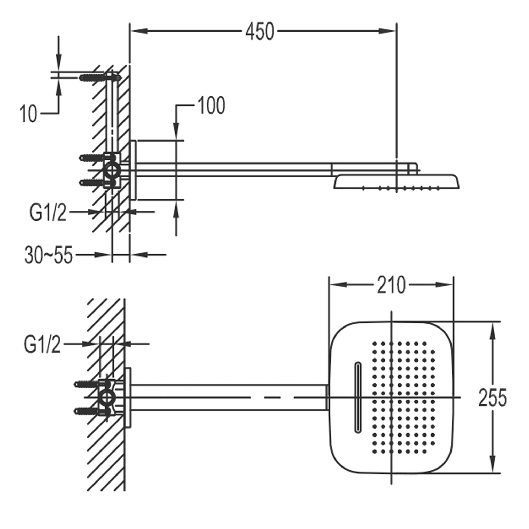 Flova Fusion Design 2-Function Rainshower With Rainstream