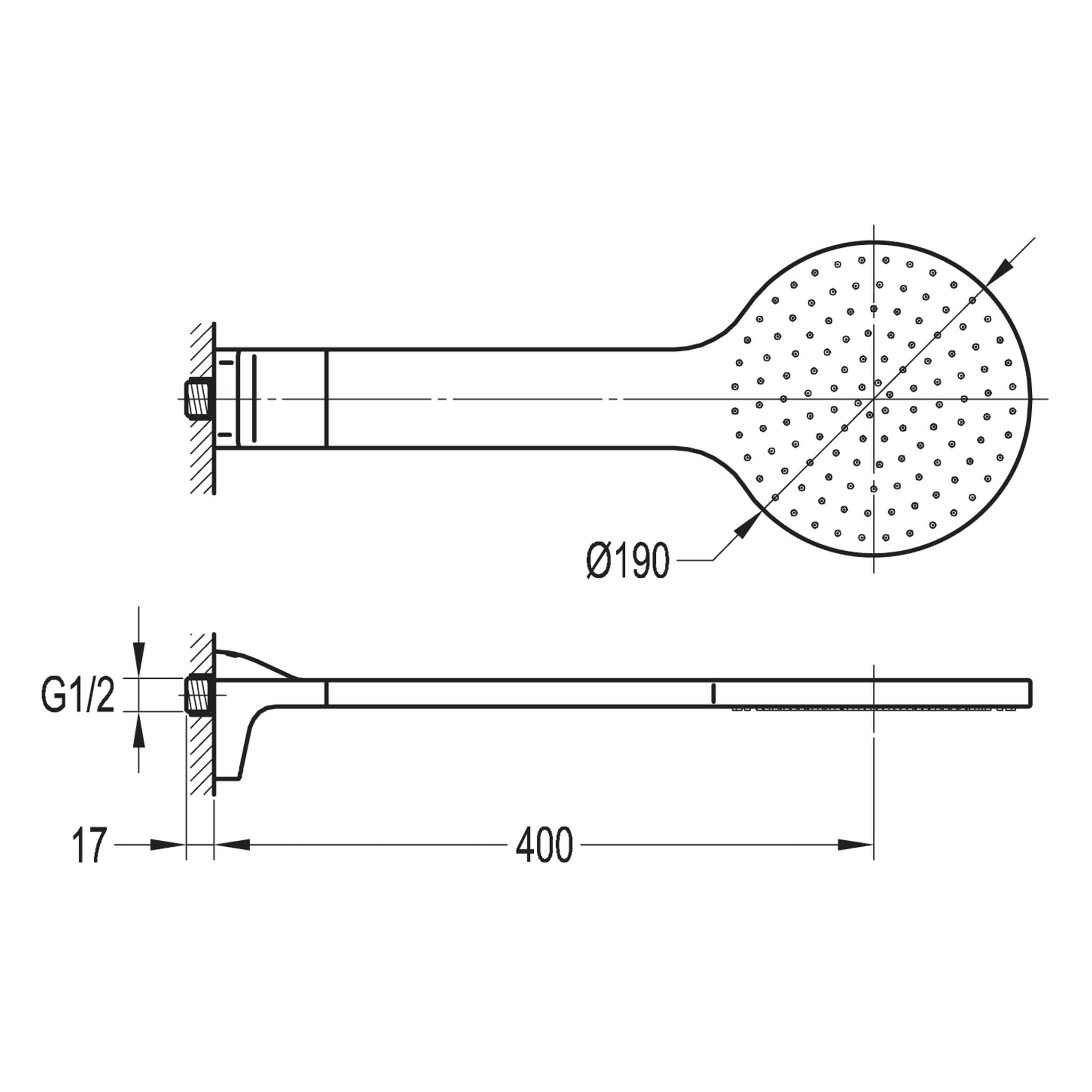 Flova Essence Design Fixed Luxury Rainshower